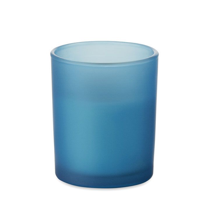 Kerze aus Pflanzenwachs 80 g KIVAS WOOD - blau-571