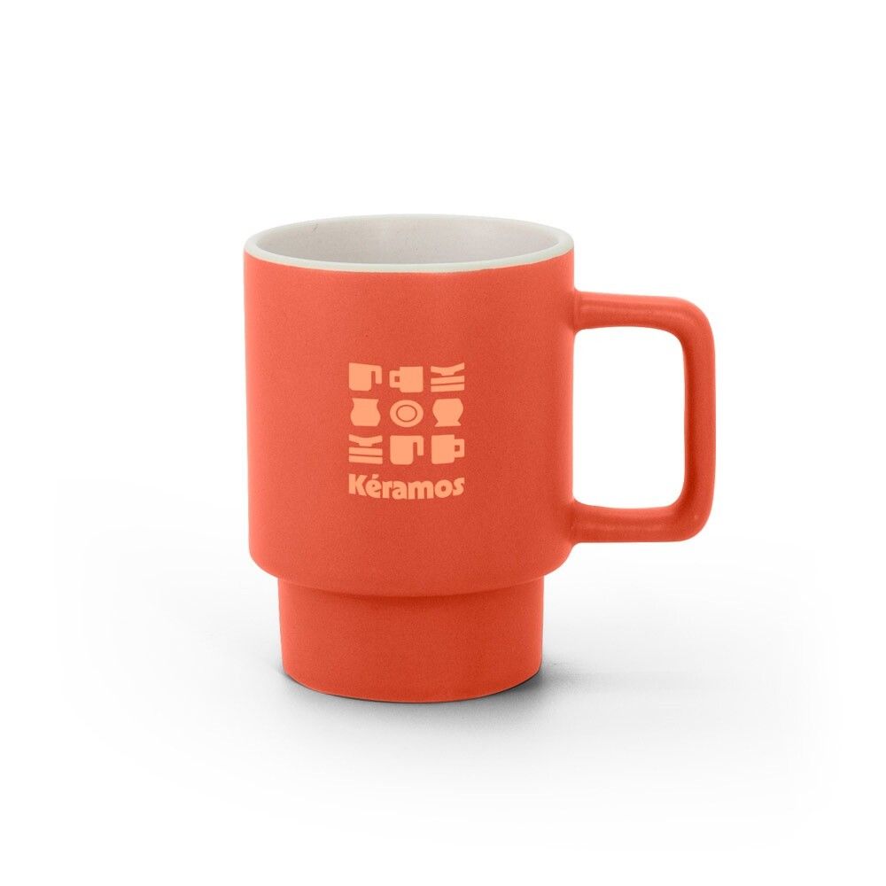 KUERTEN Keramikbecher mit matter Oberfläche 330 ml - khaki-258