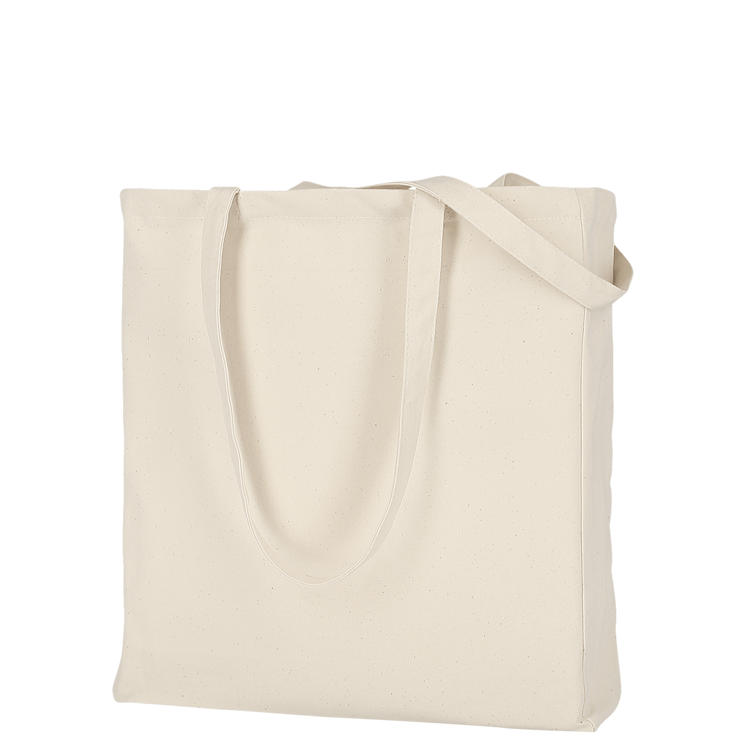Canvas-Tasche CLASSIC mit zwei langen Henkeln, Boden- und Seitenfalte - natur-444
