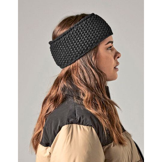 Slopeside Waffle Headband - black-494