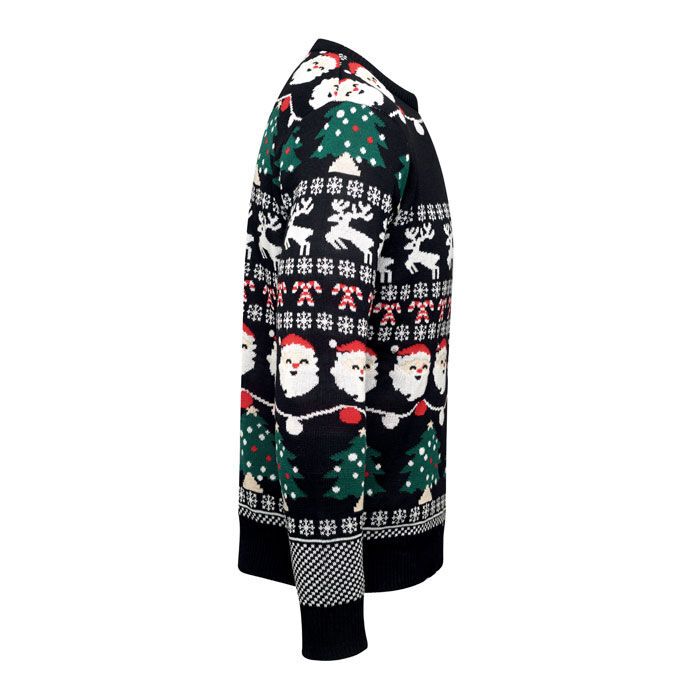 Weihnachts-LED-Pullover L/XL SHAMIS LARGE - schwarz-672