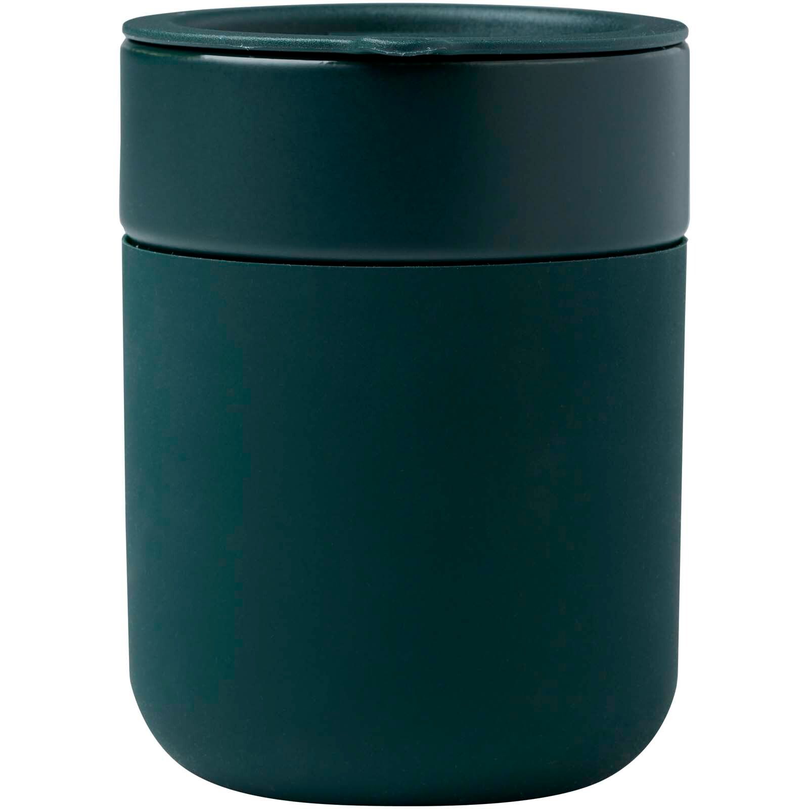 Java 330 ml Keramikbecher mit Silikonhülle und Kunststoffdeckel - grün-483