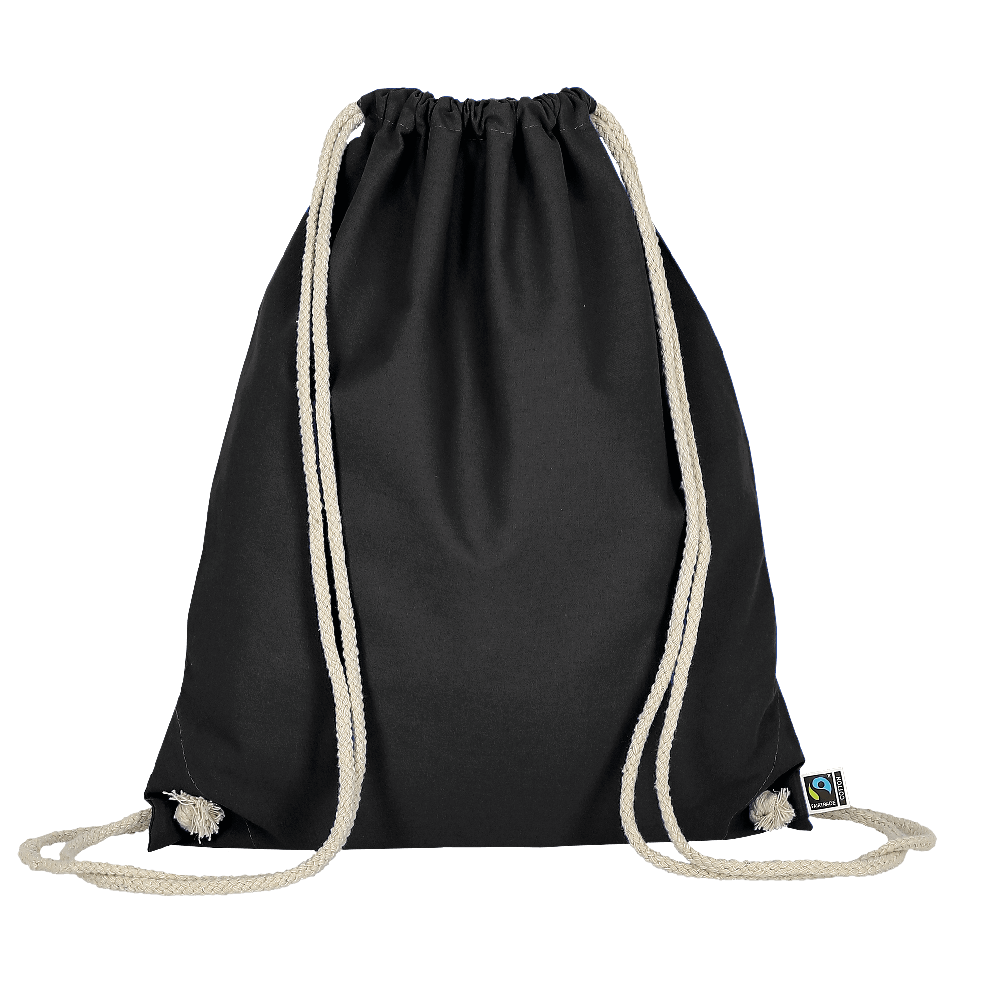 Turnbeutel Fairtrade-Baumwolle - schwarz-948