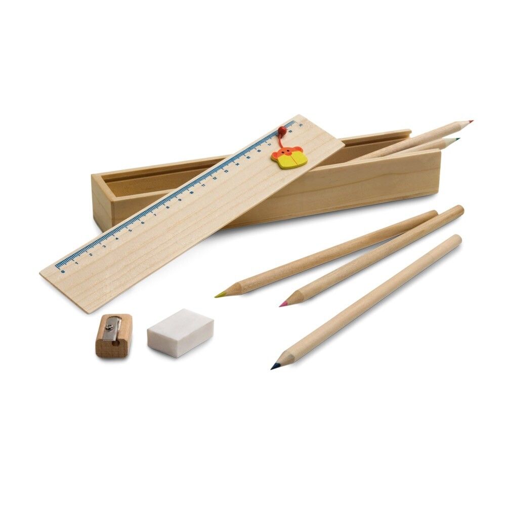 DOODLE Malset in einer Holzbox geliefert - naturhell-153