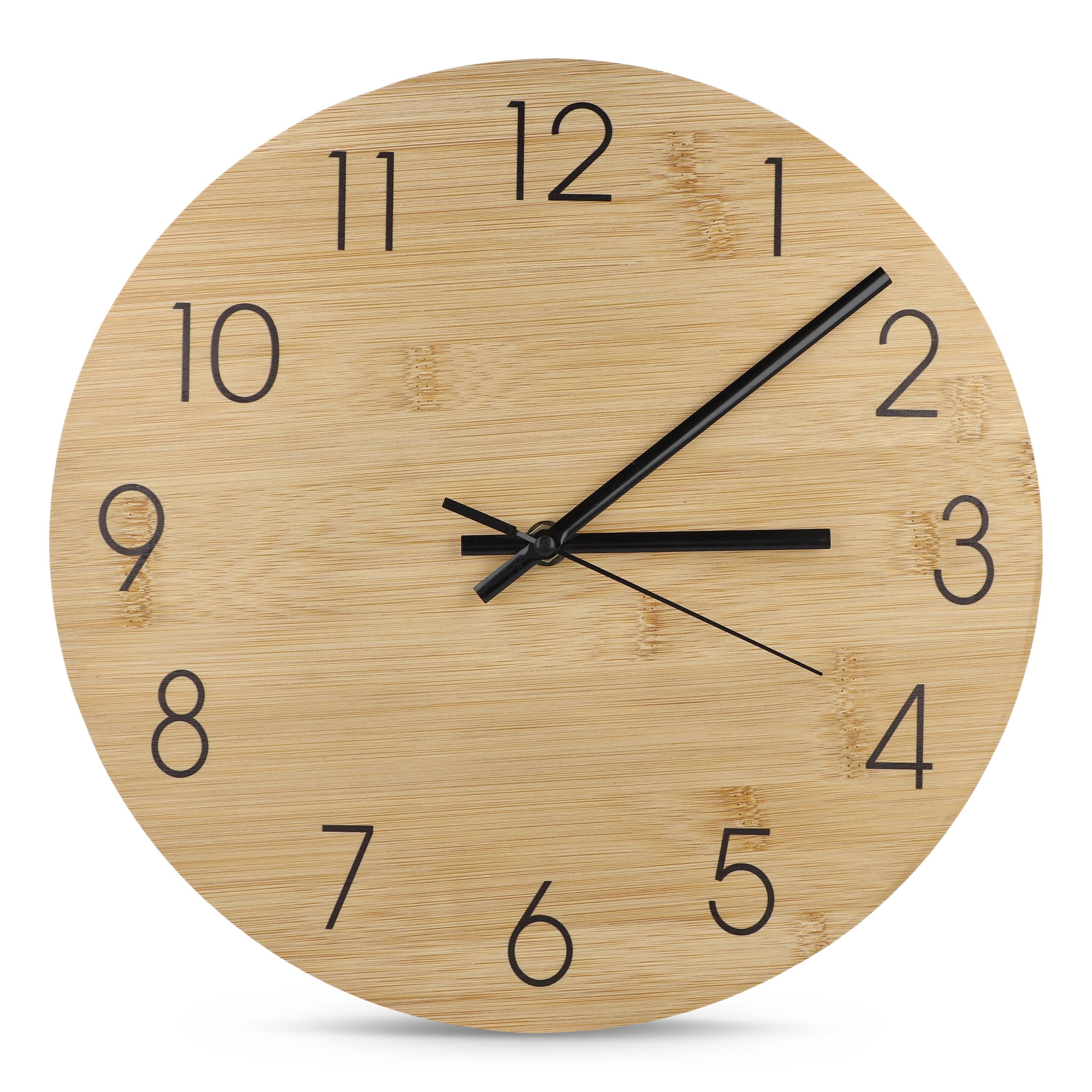 Wanduhr Bambus - natur-901