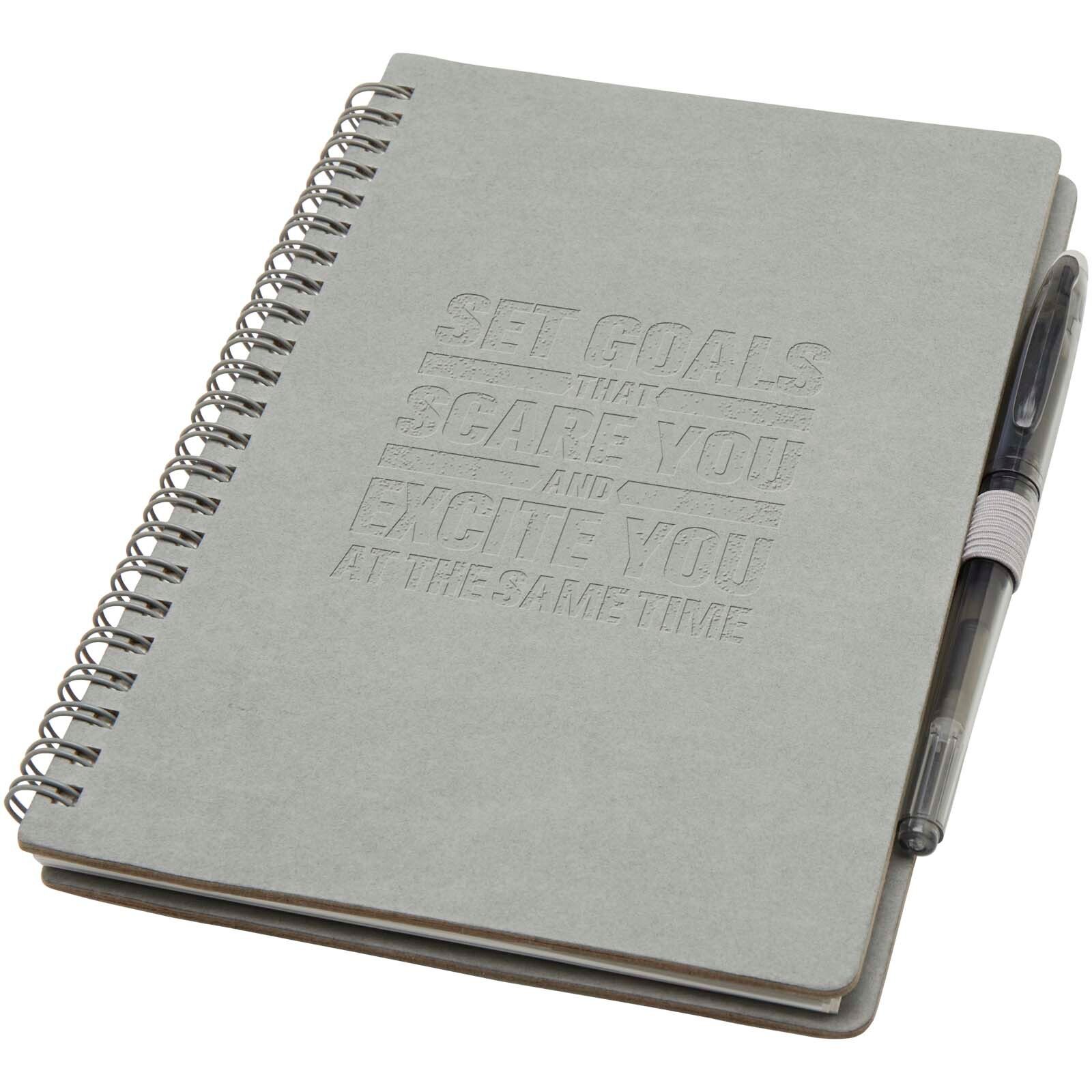 Slate A5 wiederverwendbares Hardcover Notizbuch und Stiftset (schwarze Mine) - grau-712