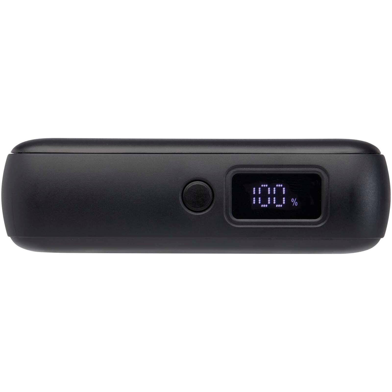 Acrux 35 W 10.000 mAh Tablet Powerbank mit integriertem Typ-C-Kabel aus recyceltem Kunststoff - schwarz-812