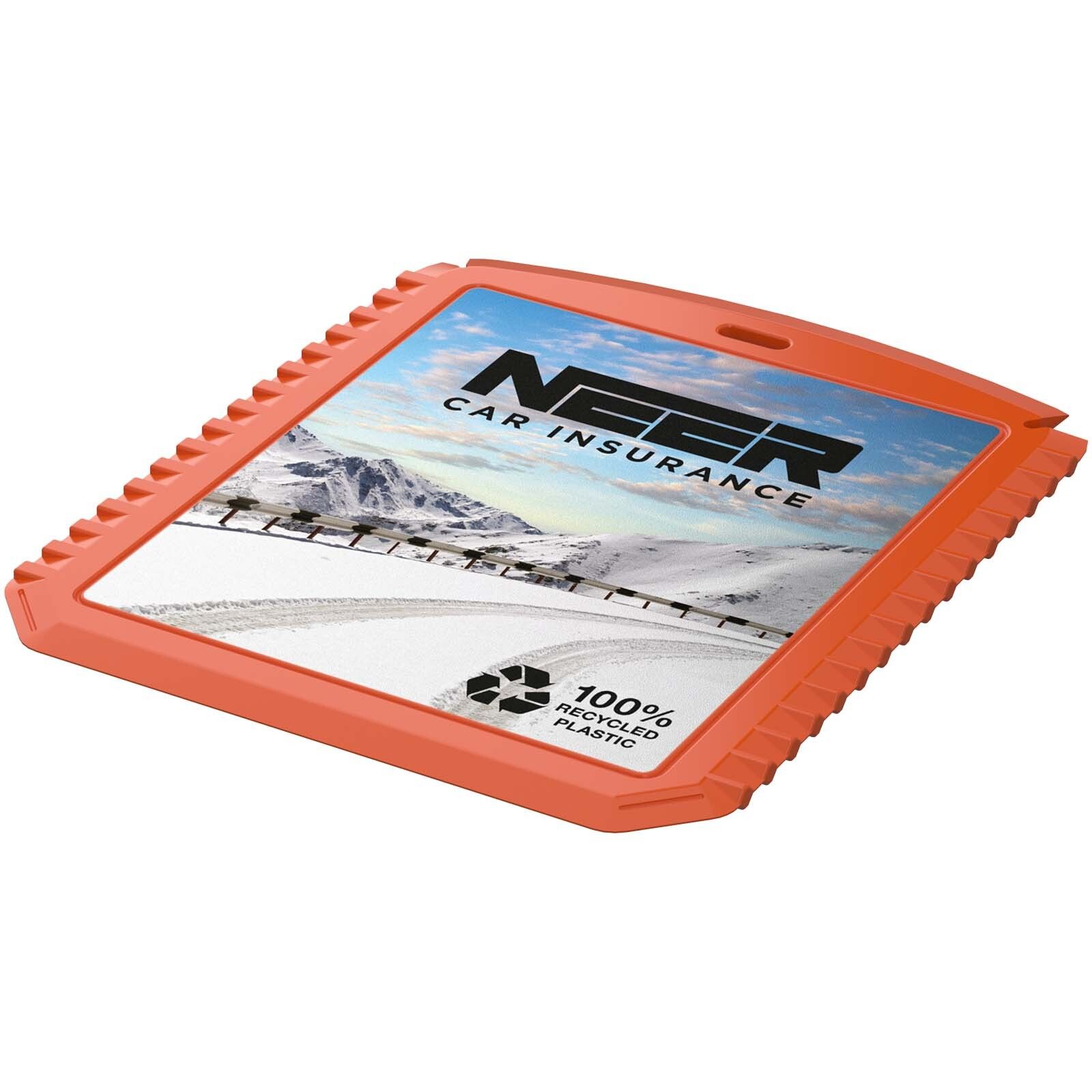 Thrym rechteckiger Eiskratzer aus recyceltem Kunststoff - orange-103