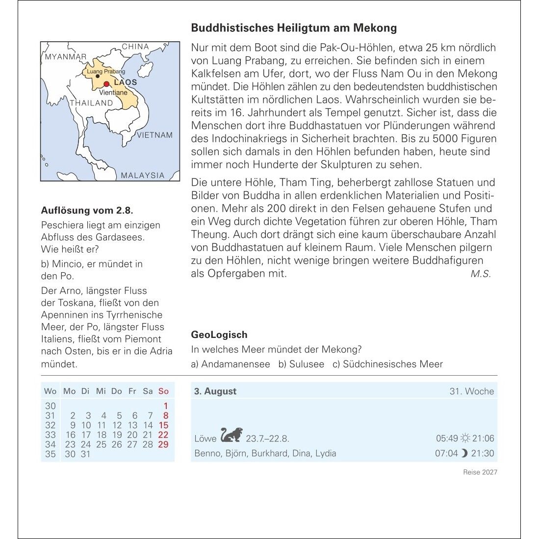 Reise Tagesabreißkalender-753