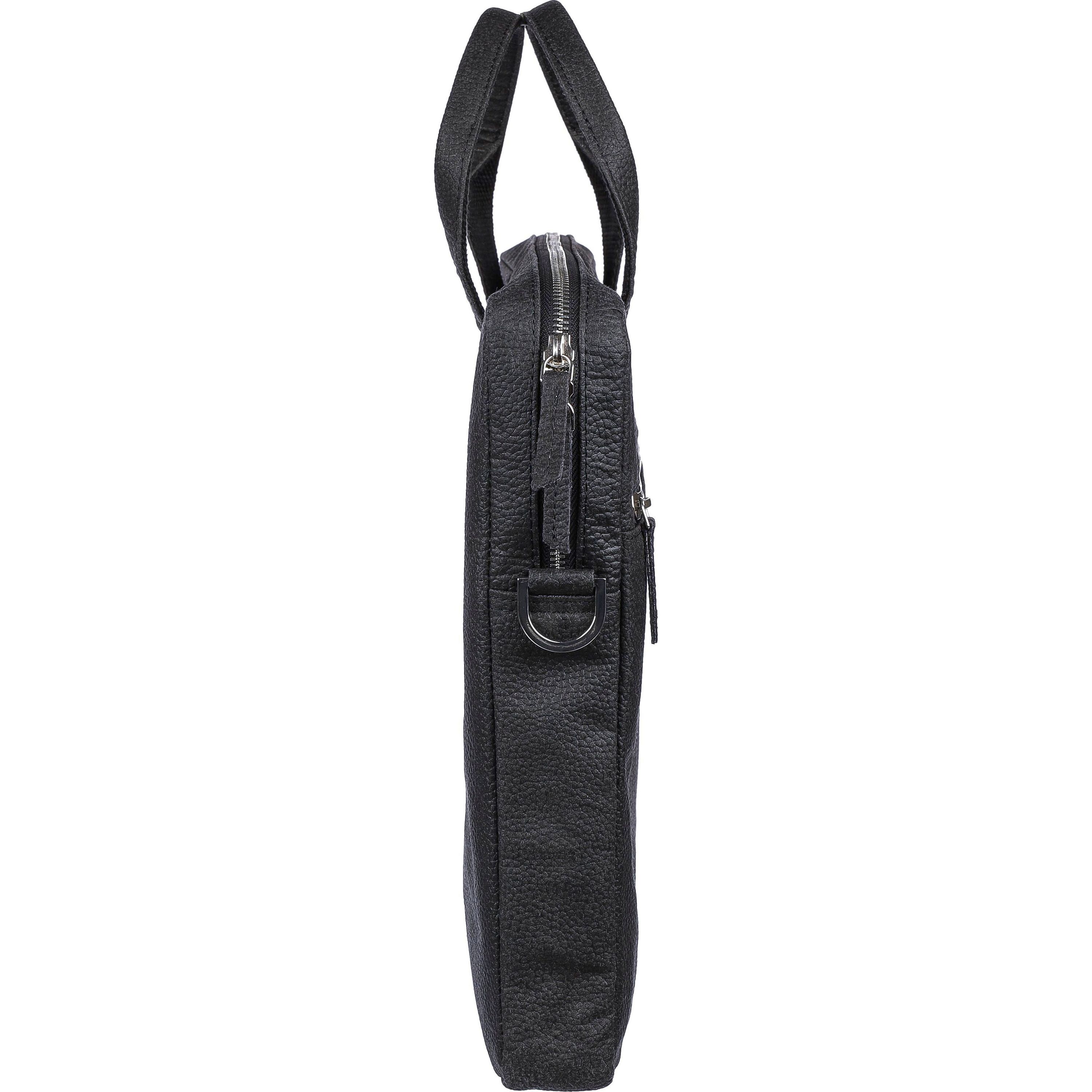 Laptoptasche Lillian aus Tomatenleder - schwarz-916