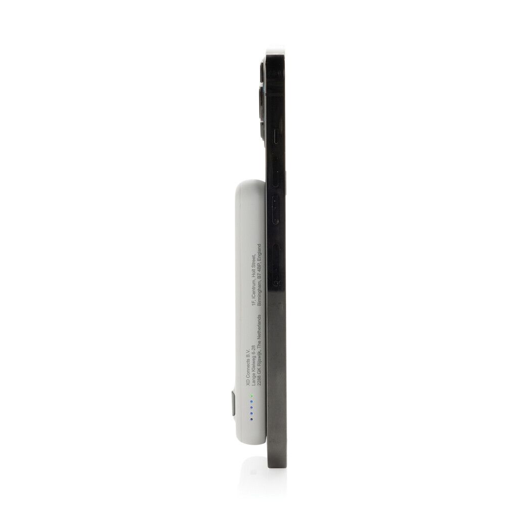 Zen 5000mAh 5W magnetische Bambus-Powerbank aus RCS rPlastik - weiß-276