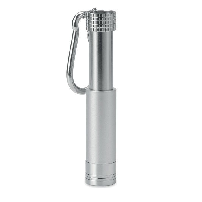 Taschenlampe mit Karabiner POP LIGHT - silber-786