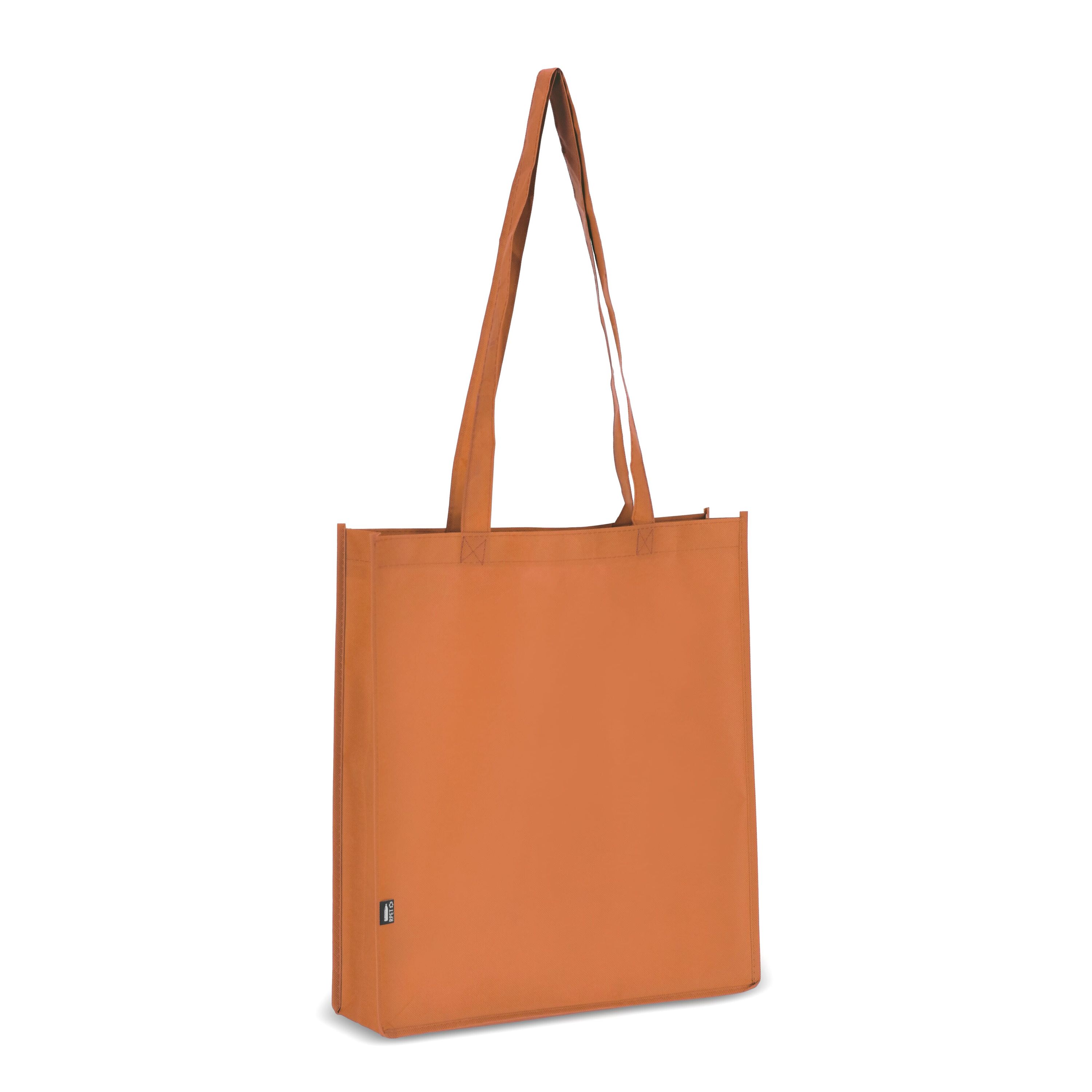 R-PET Tragetasche aus Non Woven 38 x 9 x 42cm 75g/m² - orange-833
