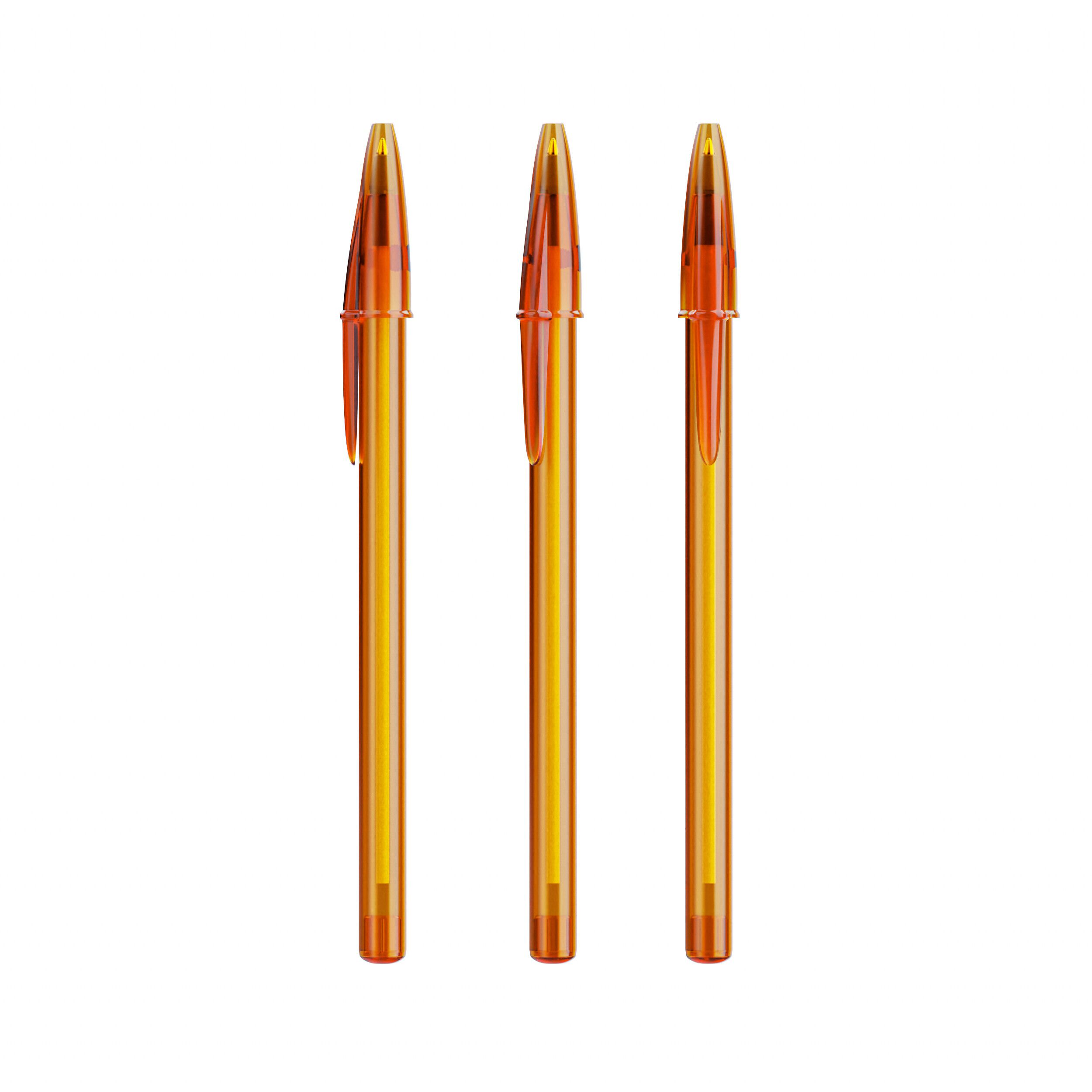 BIC® Style Ballpen, Mine schwarz - transparent orange - transparent orange-80