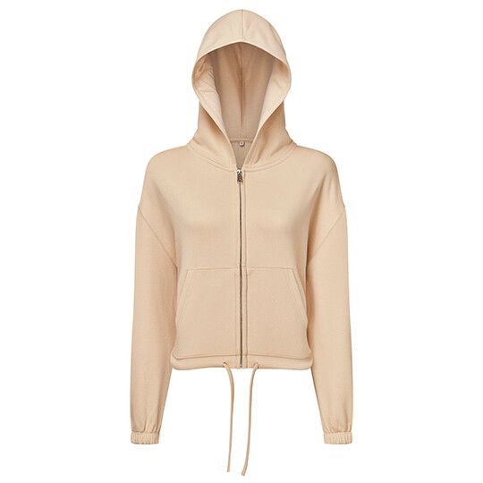 Women´s Recycled Drawstring Full-Zip Hoodie - nude-880