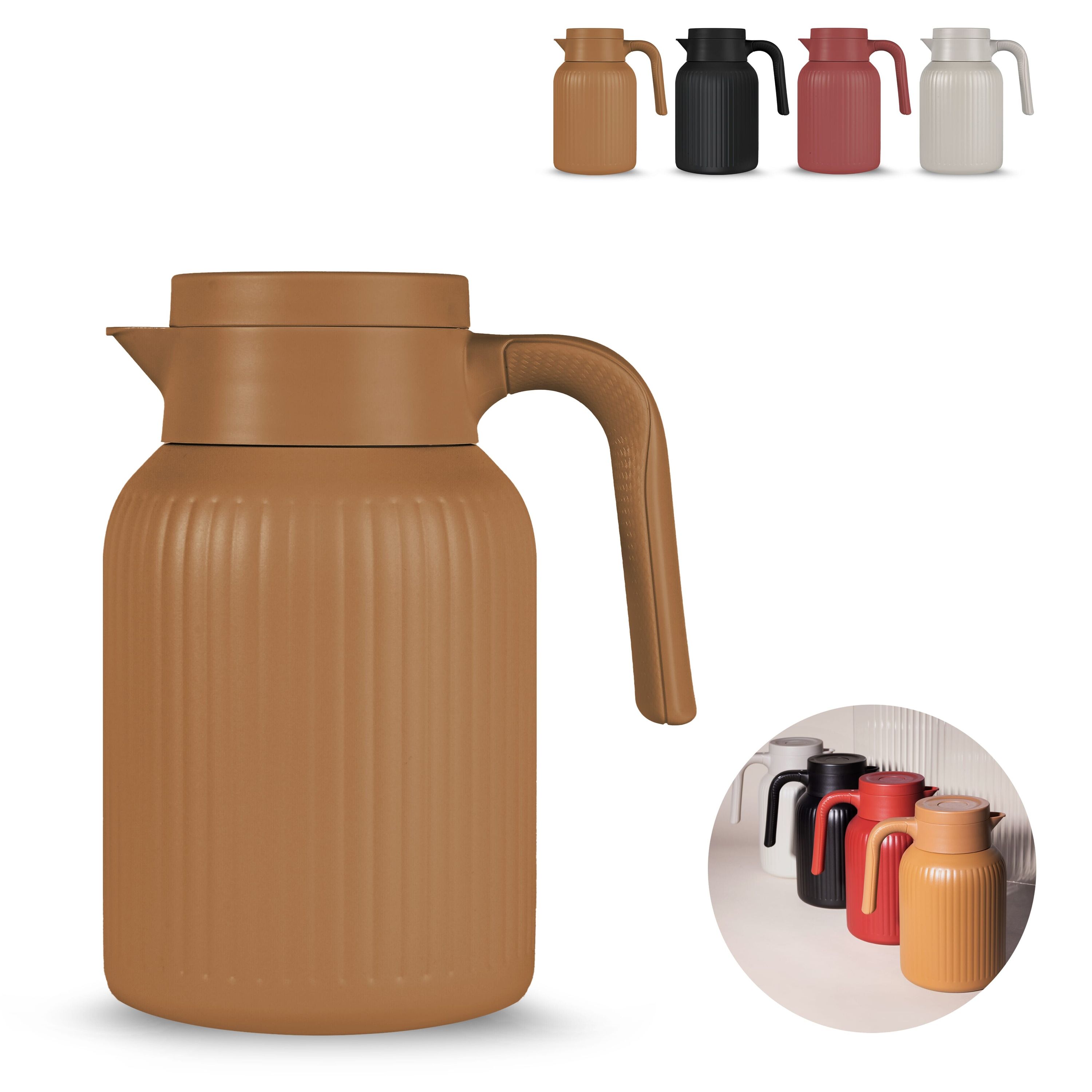 Sagaform Trine Thermokaraffe (recycelt) 1.5 L - dunkelrot-149