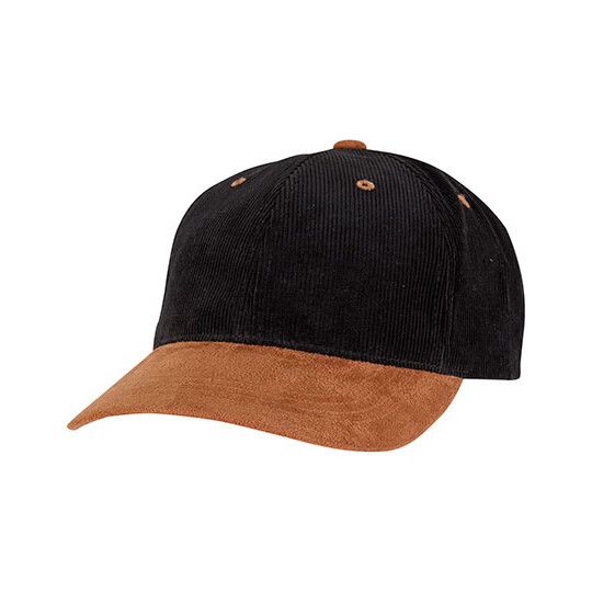 Corduroy Suede Cap - black - caramel-334
