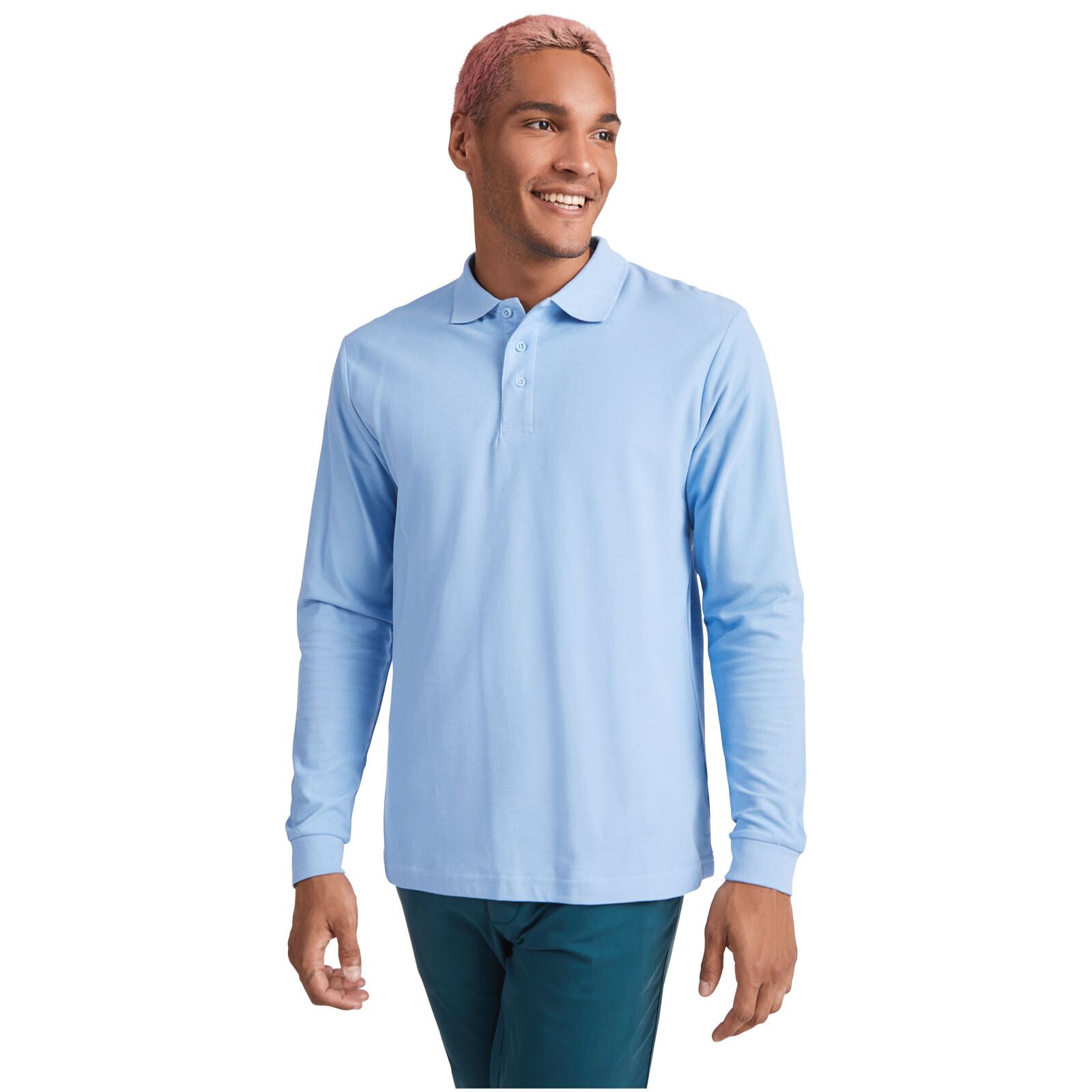 Estrella Langarm Poloshirt für Herren - weiss - XL-37