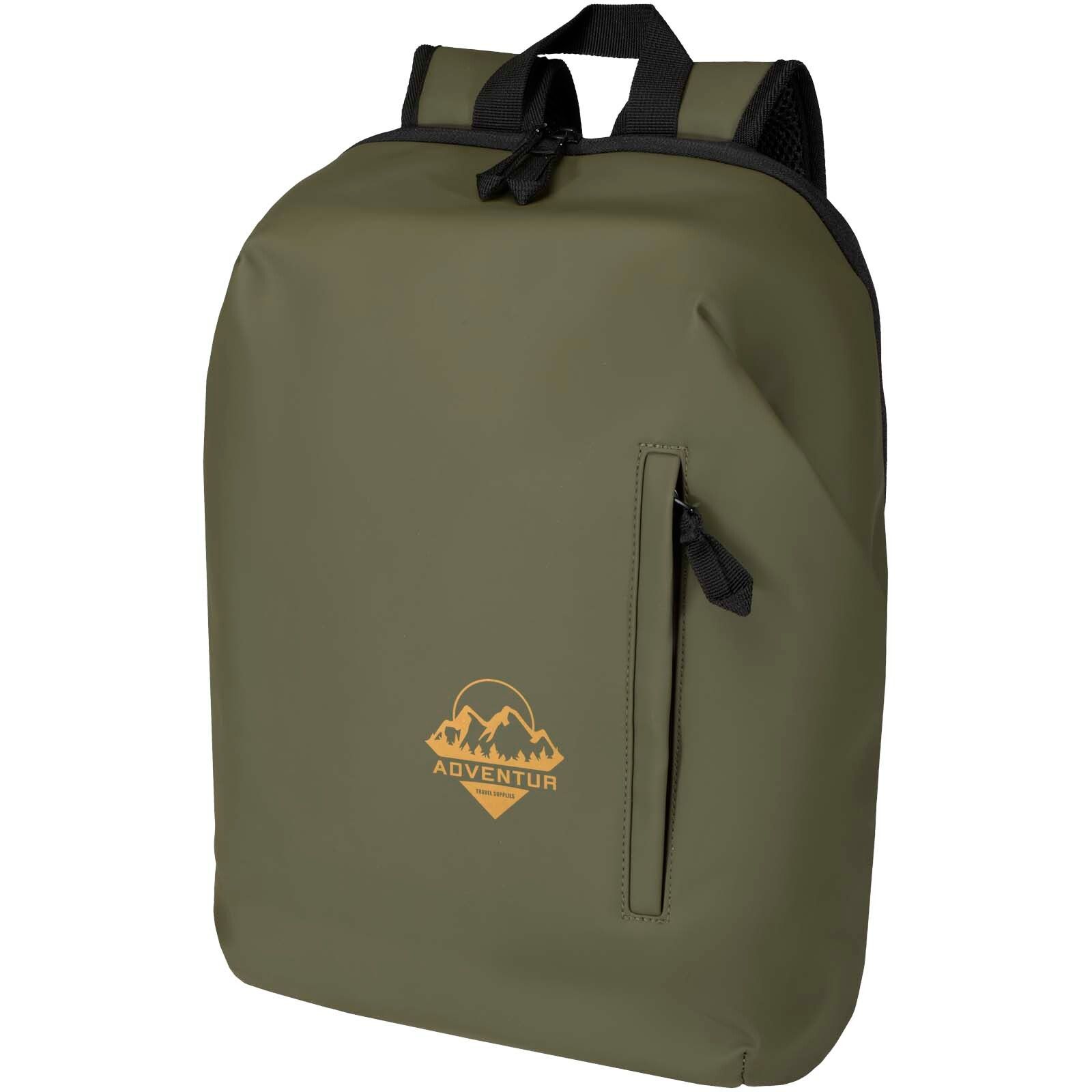 Resi Plus 15" GRS recycelter diebstahlsicherer Rucksack 18L - waldgrün-437