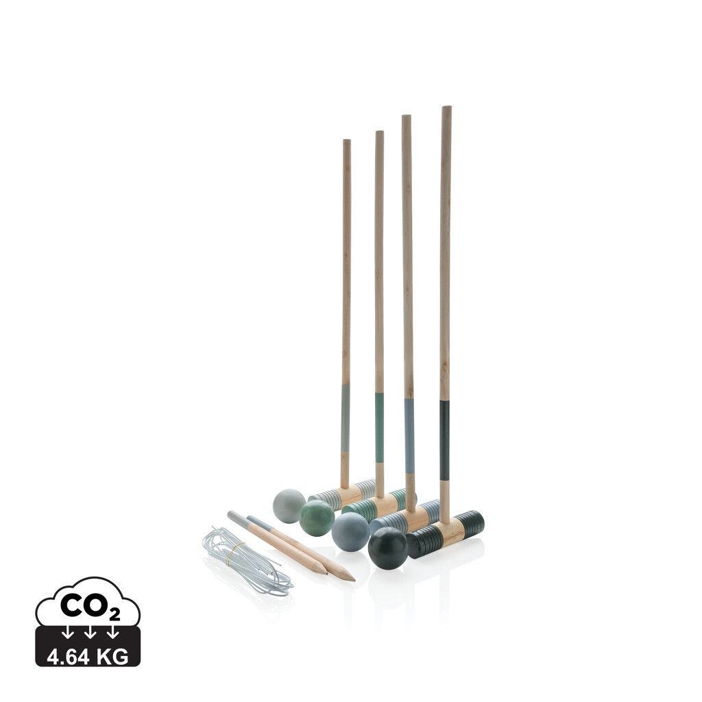 Krocket-Set aus Holz - braun-635