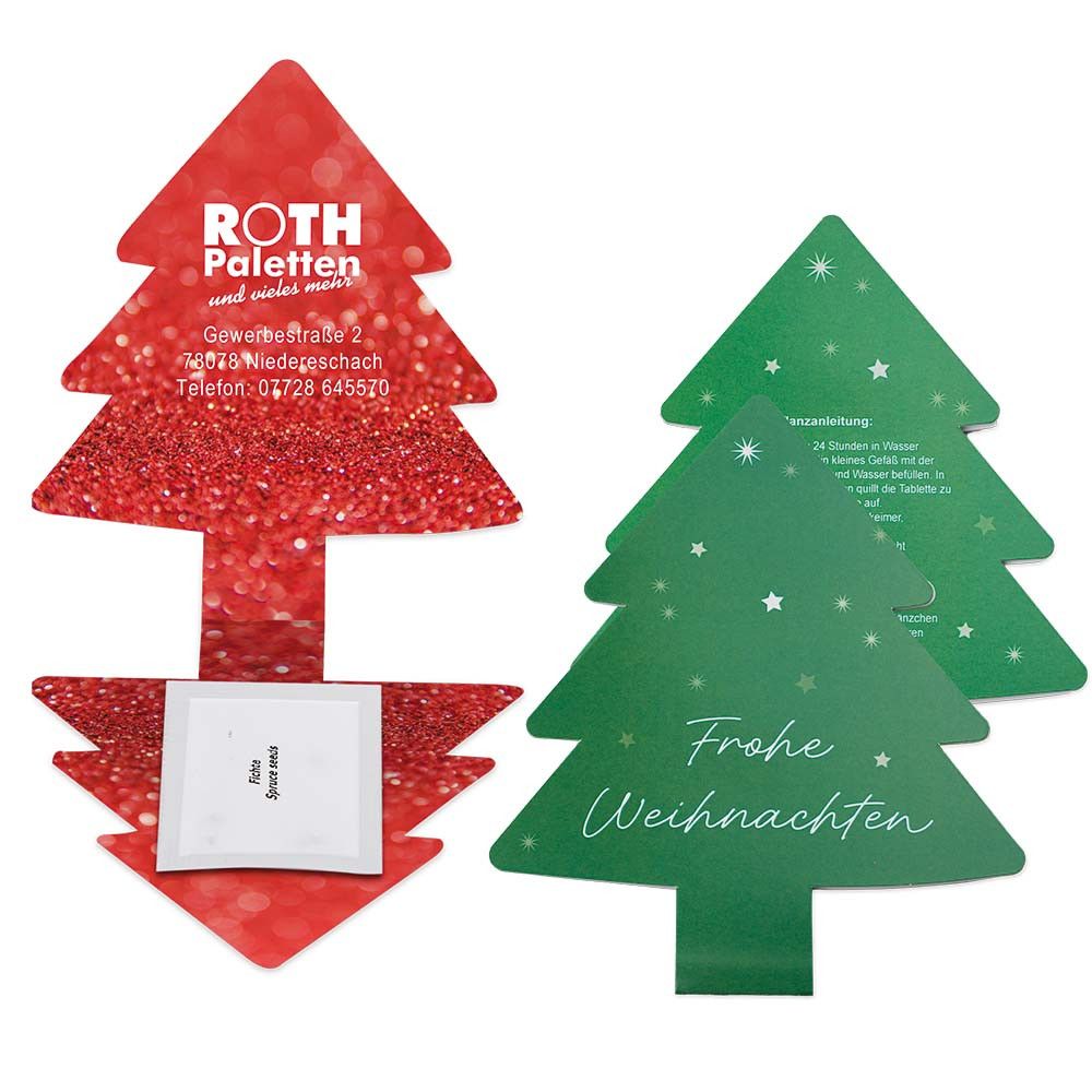 Klappkärtchen Tannenbaum - neutral-413