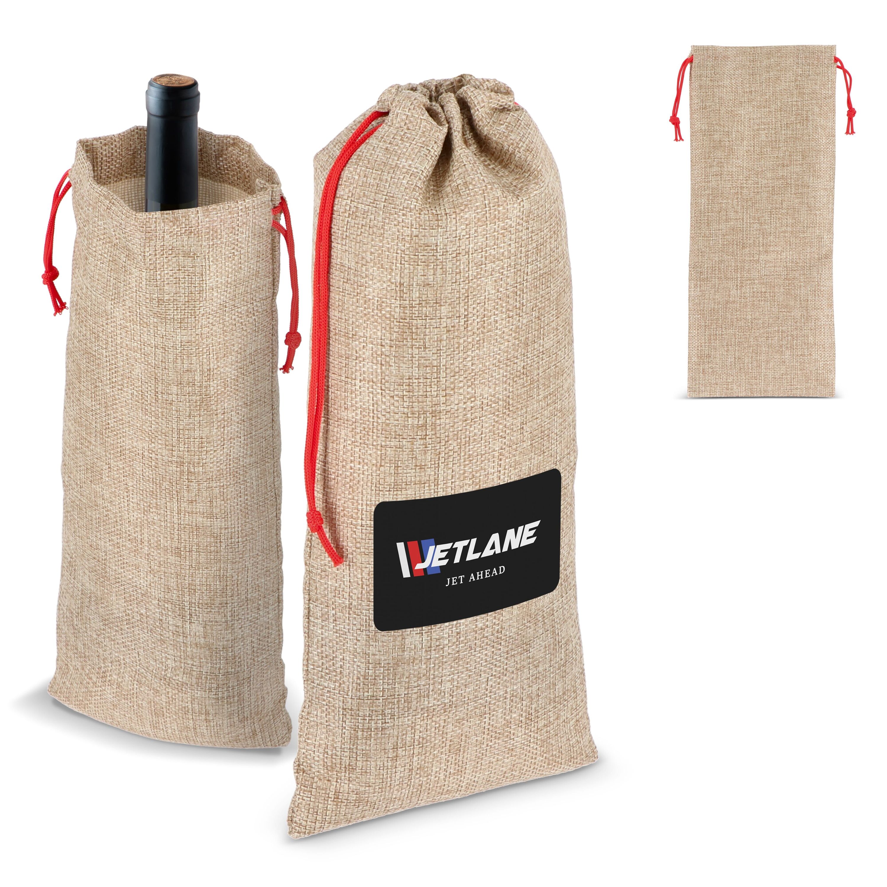 Flaschenetui im Jute-Stil 14 x 34 cm - natur-267