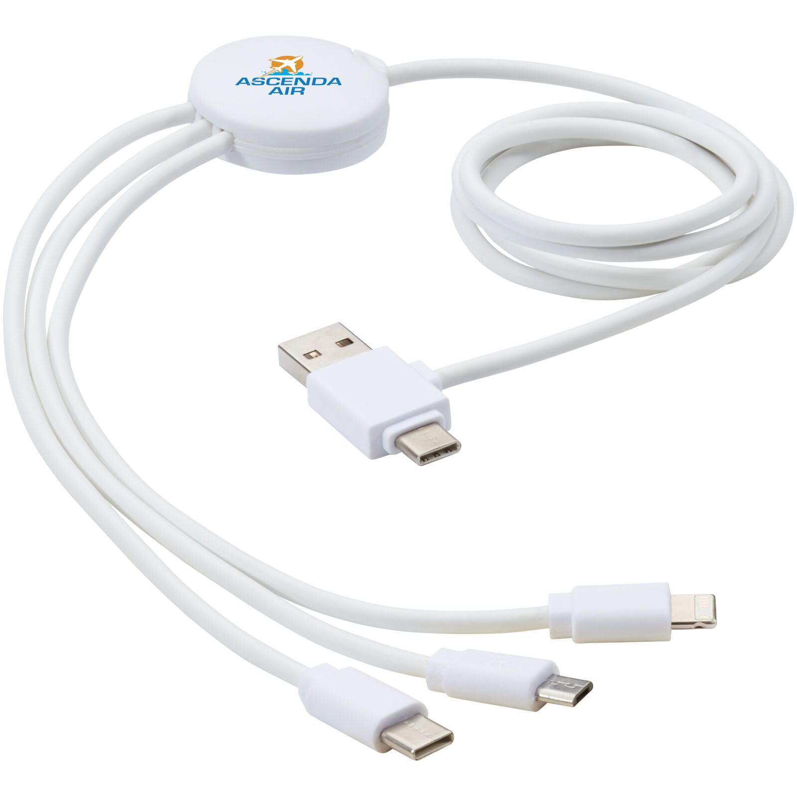 Pure 5-in-1-Ladekabel, antimikrobiell - weiss-948