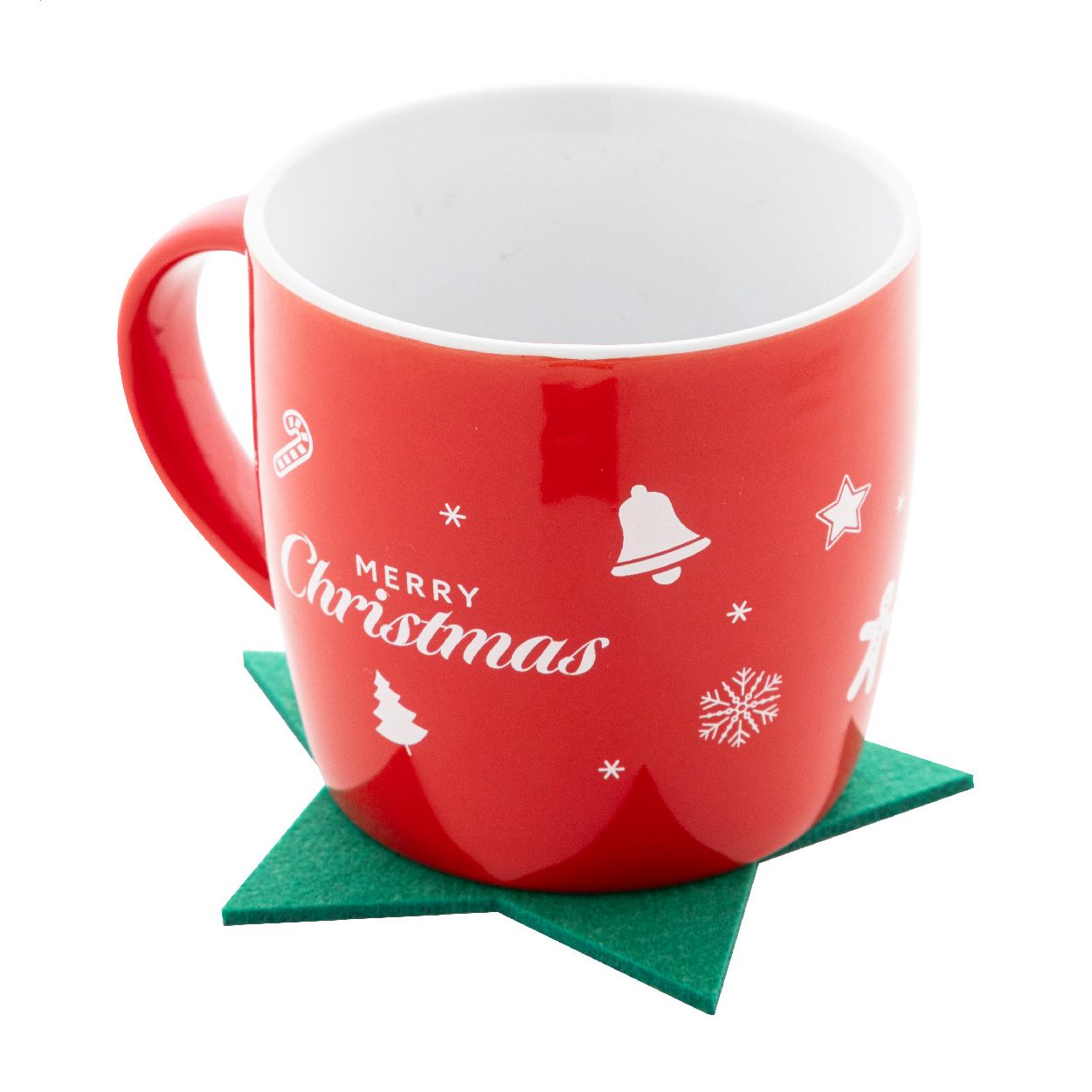 Vagnes Weihnachtsuntersetzer-Set RPET - grün-730