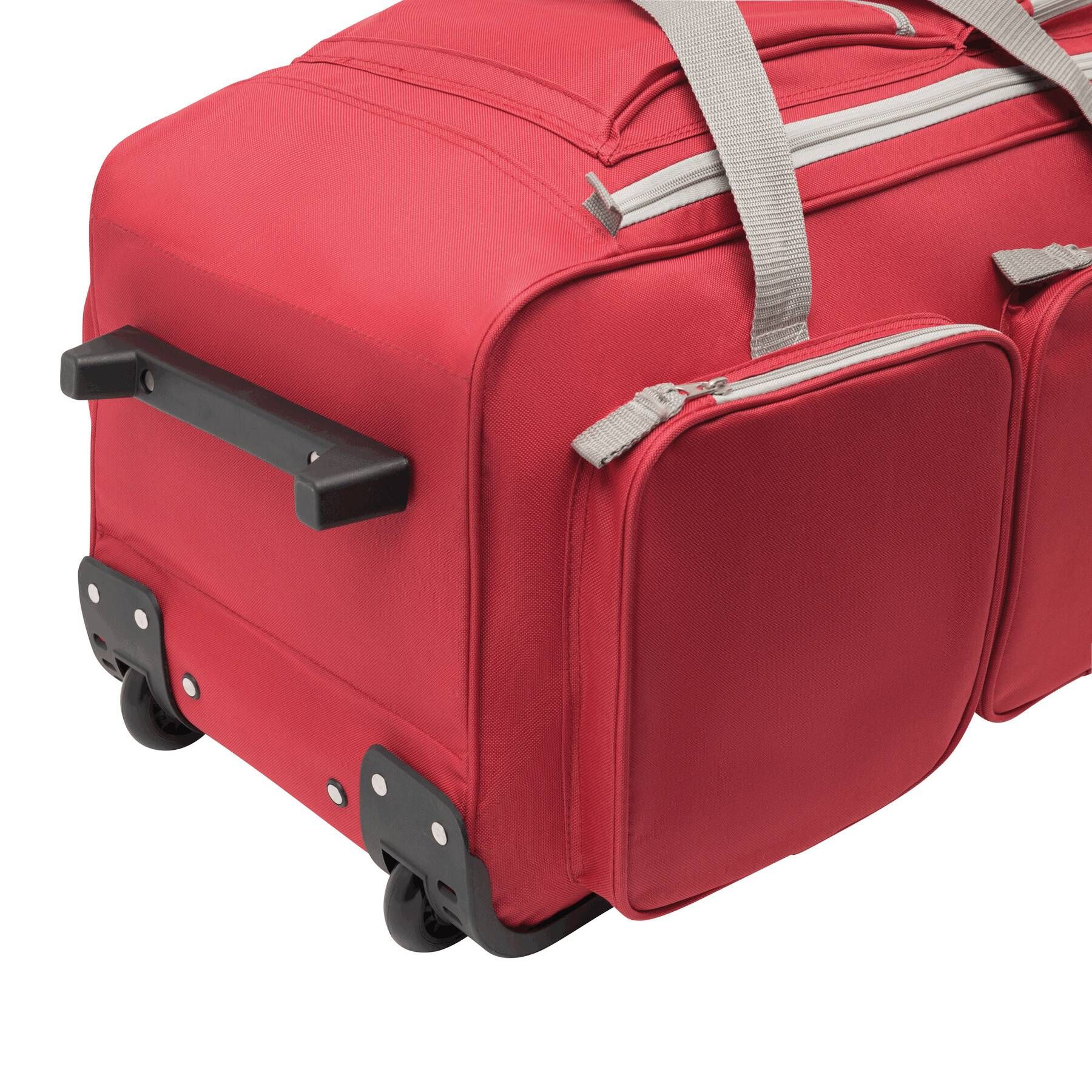 Trolley-Reisetasche 9P - grau - rot-741