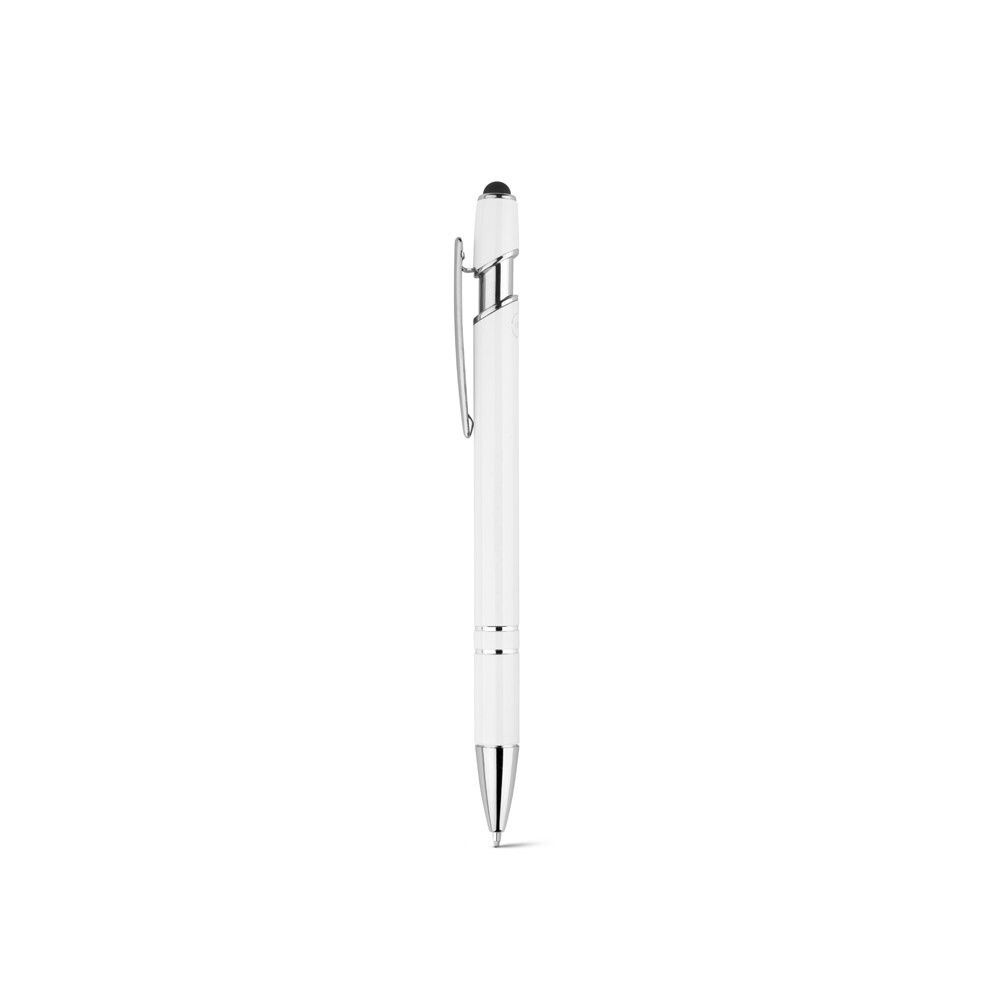 NEIL Kugelschreiber aus recyceltem Aluminium, Touch-Pen Druckknopf - weiß-12