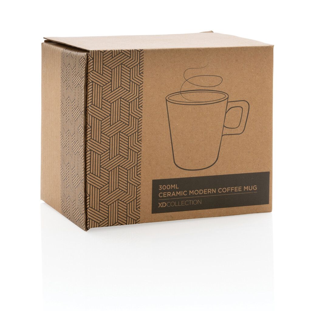 Moderne Keramik Kaffeetasse, 300ml - schwarz-59