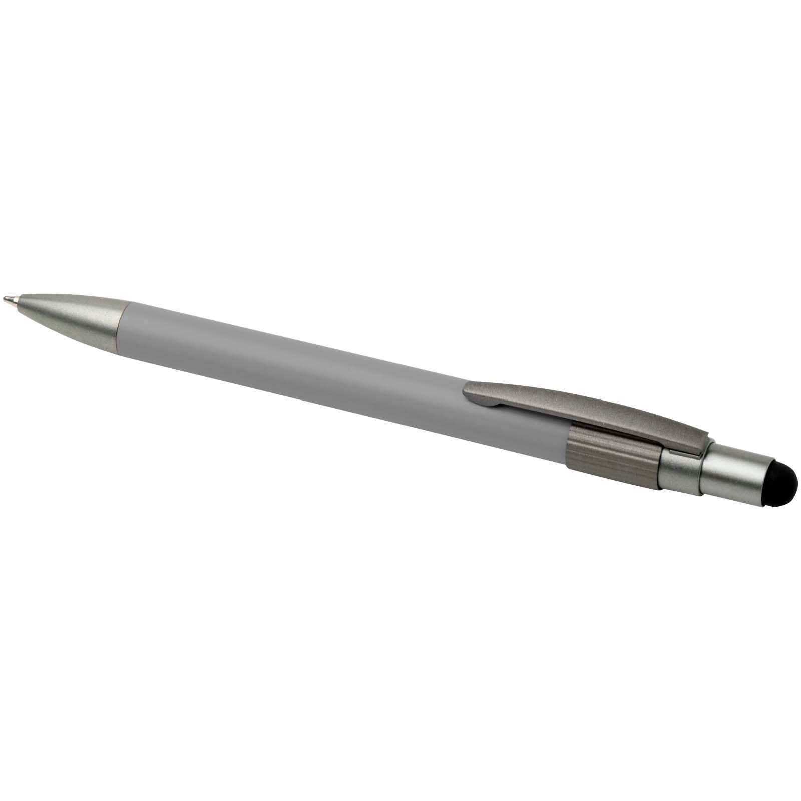 Rill RCS recycelter Kugelschreiber mit Stylus und Fidget Spinner (schwarze Mine) - grau-385