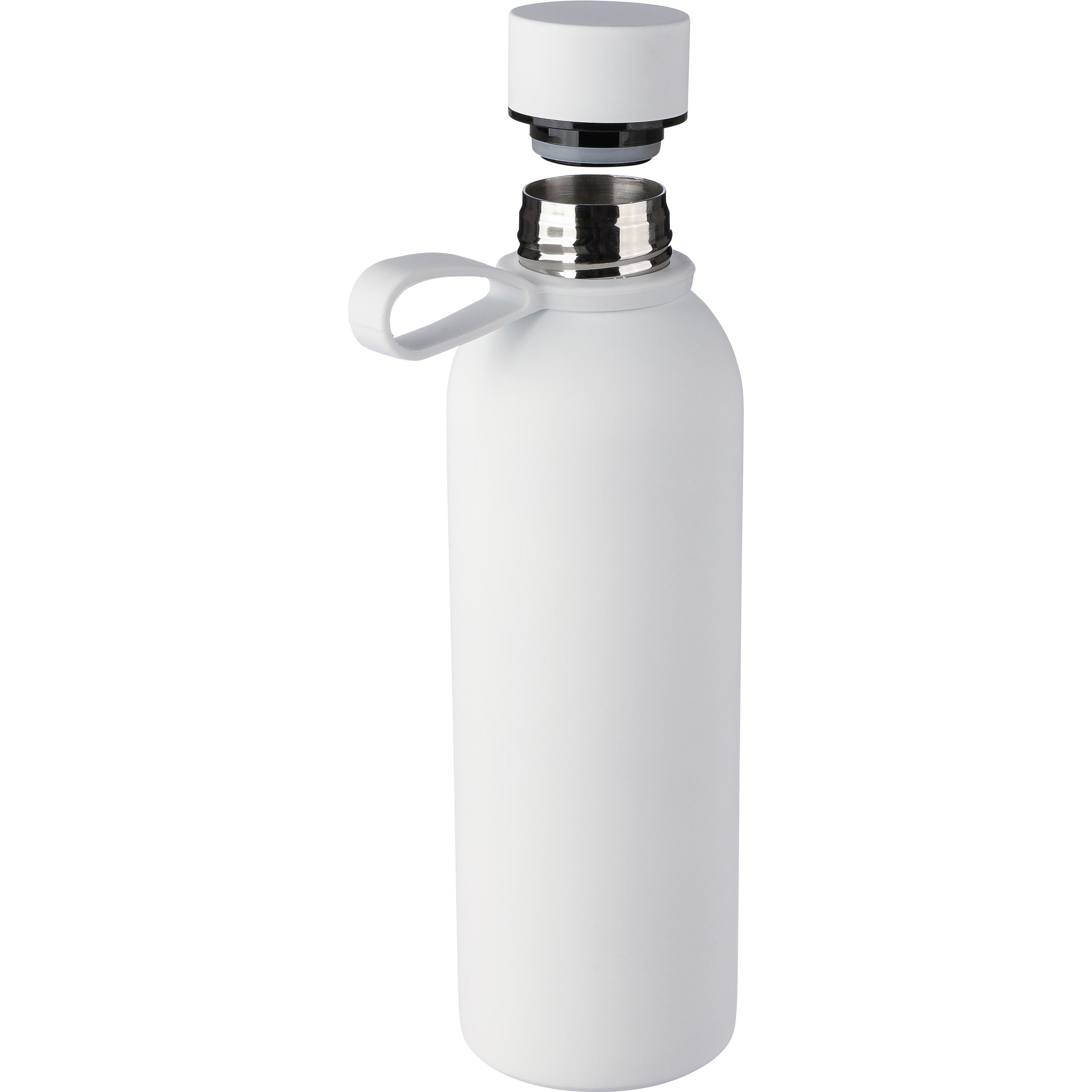 Doppelwandige Trinkflasche aus recyceltem Edelstahl (500 ml) Sena - schwarz-461