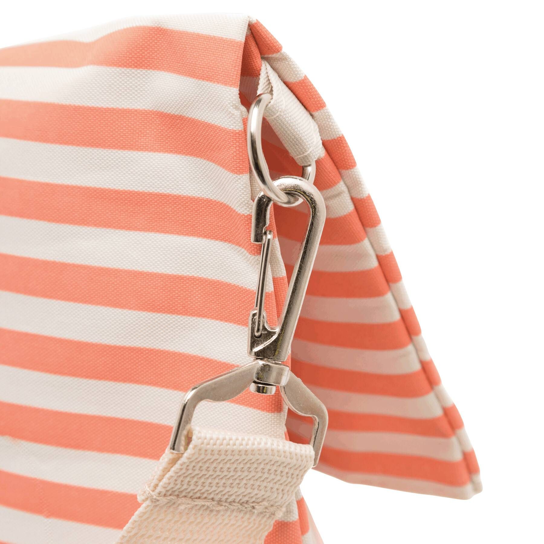Strandtasche JUIST - beige - rot-823