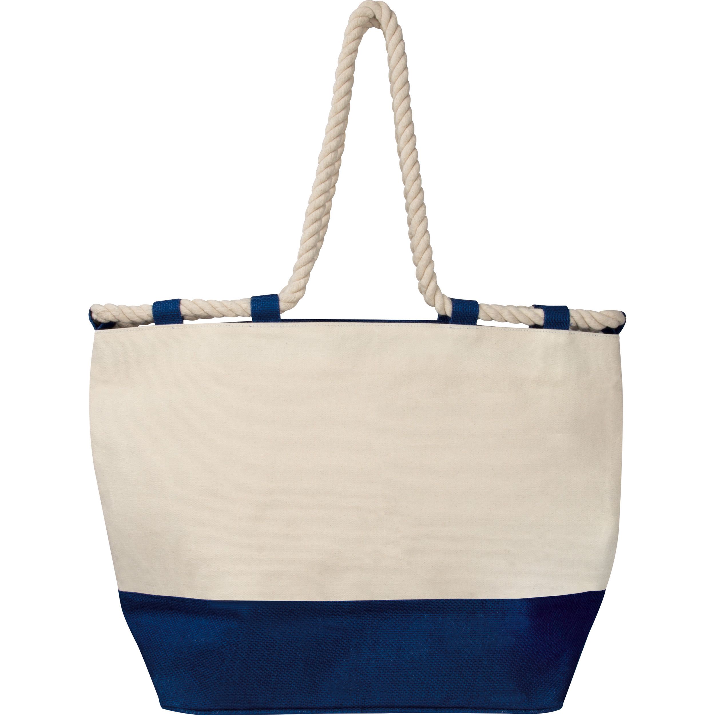 Jutetasche mit Kordel - dunkelblau-845