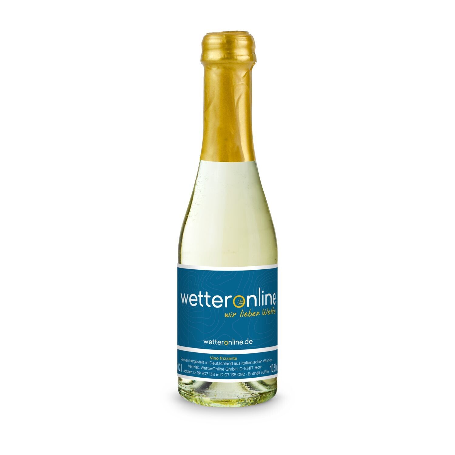 Promo Secco Piccolo - Flasche klar, 0,2 l - Kapselfarbe Gold-356