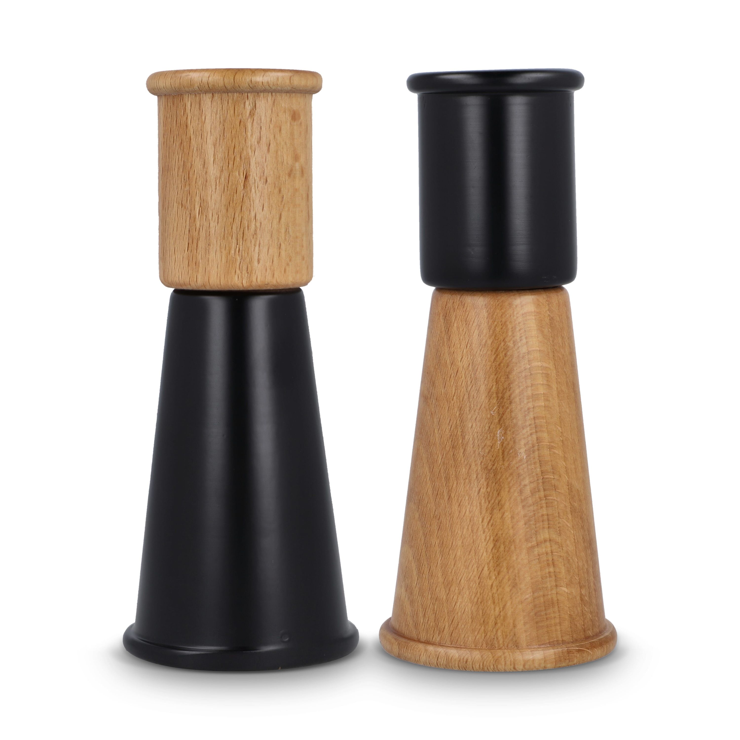 Sagaform Gurken Salz- und Pfeffermühle Set klein, 15 cm - schwarz-659