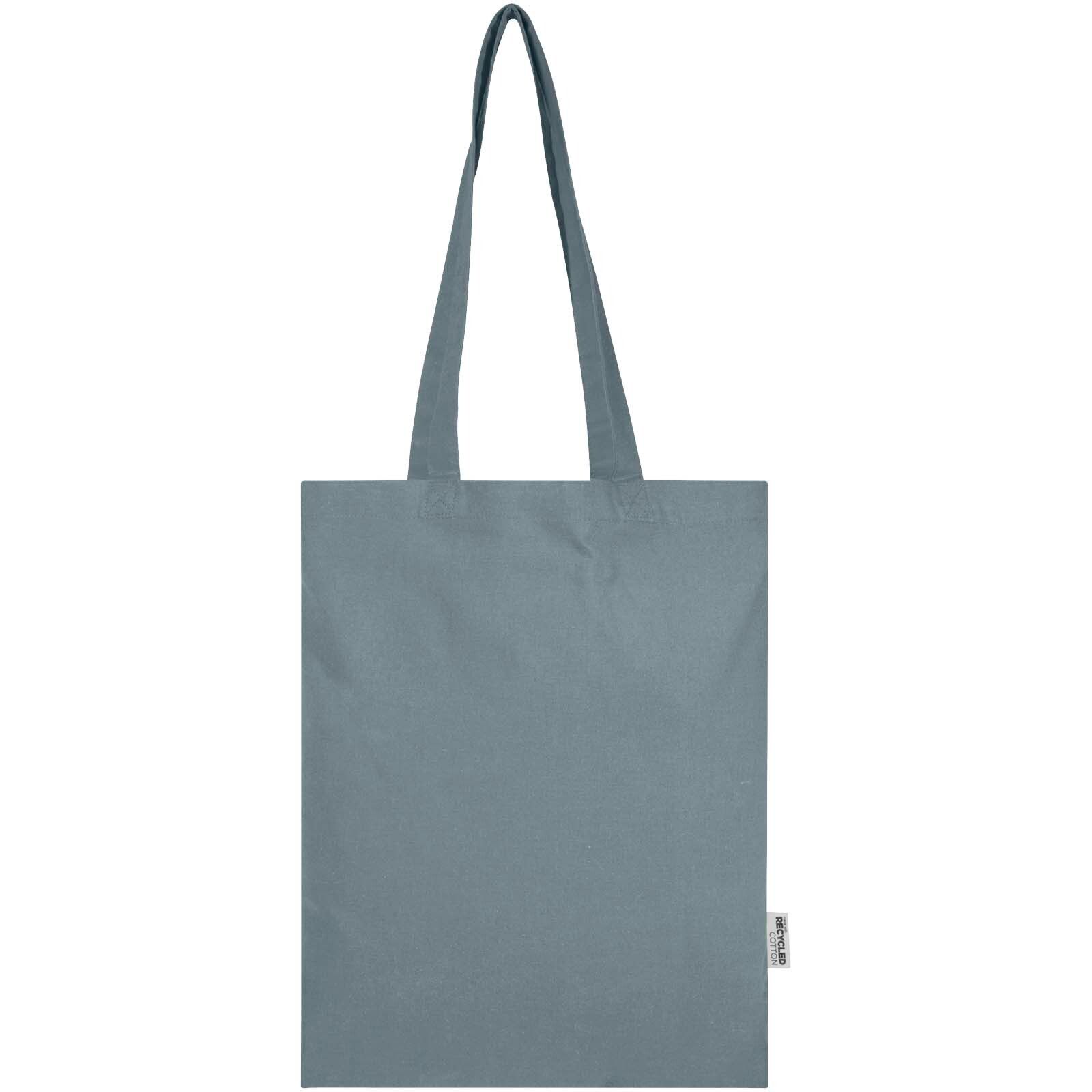 Madras Blend 140 g/m² Tragetasche aus GRS-recycelter Baumwolle 7L - grau-471