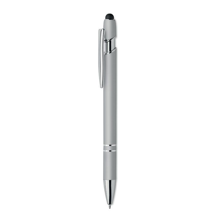 Druckkugelschreiber mit Stylus SIPARO - silber-407