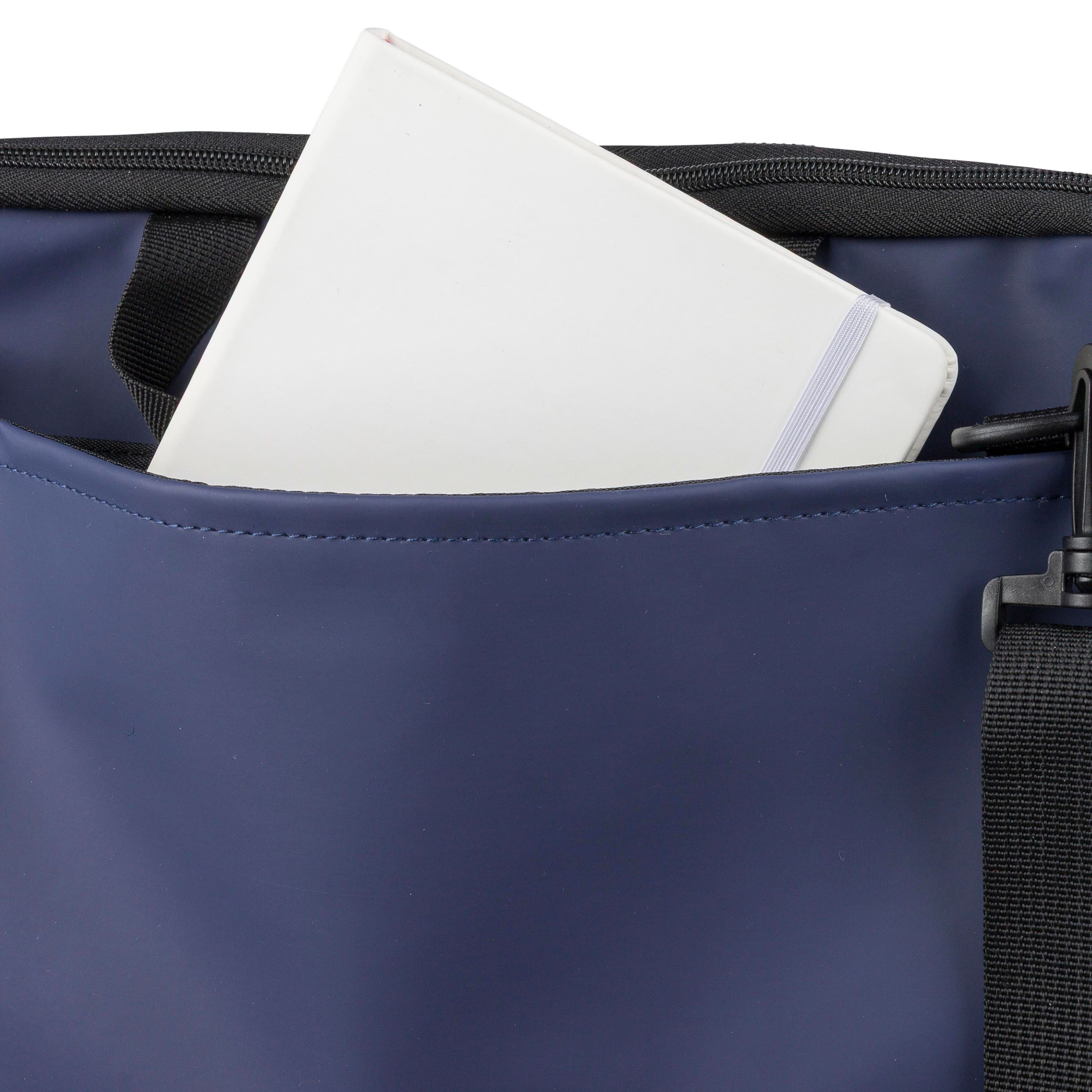 Recycelte PU-Laptoptasche Rafi - schwarz-417