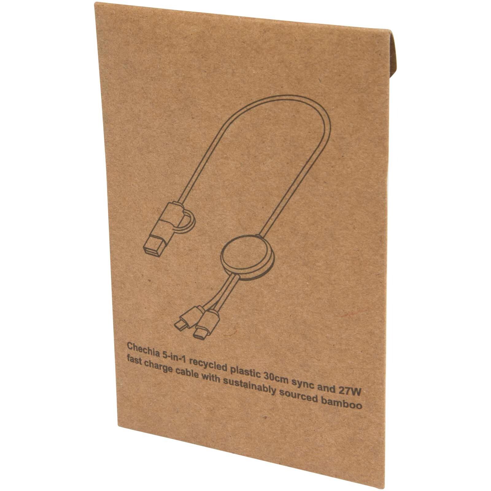 Citala 30 cm 5-in-1 Kabel aus recyceltem Kunststoff für Datenübertragung und 27W Schnellladung - heather grün-35