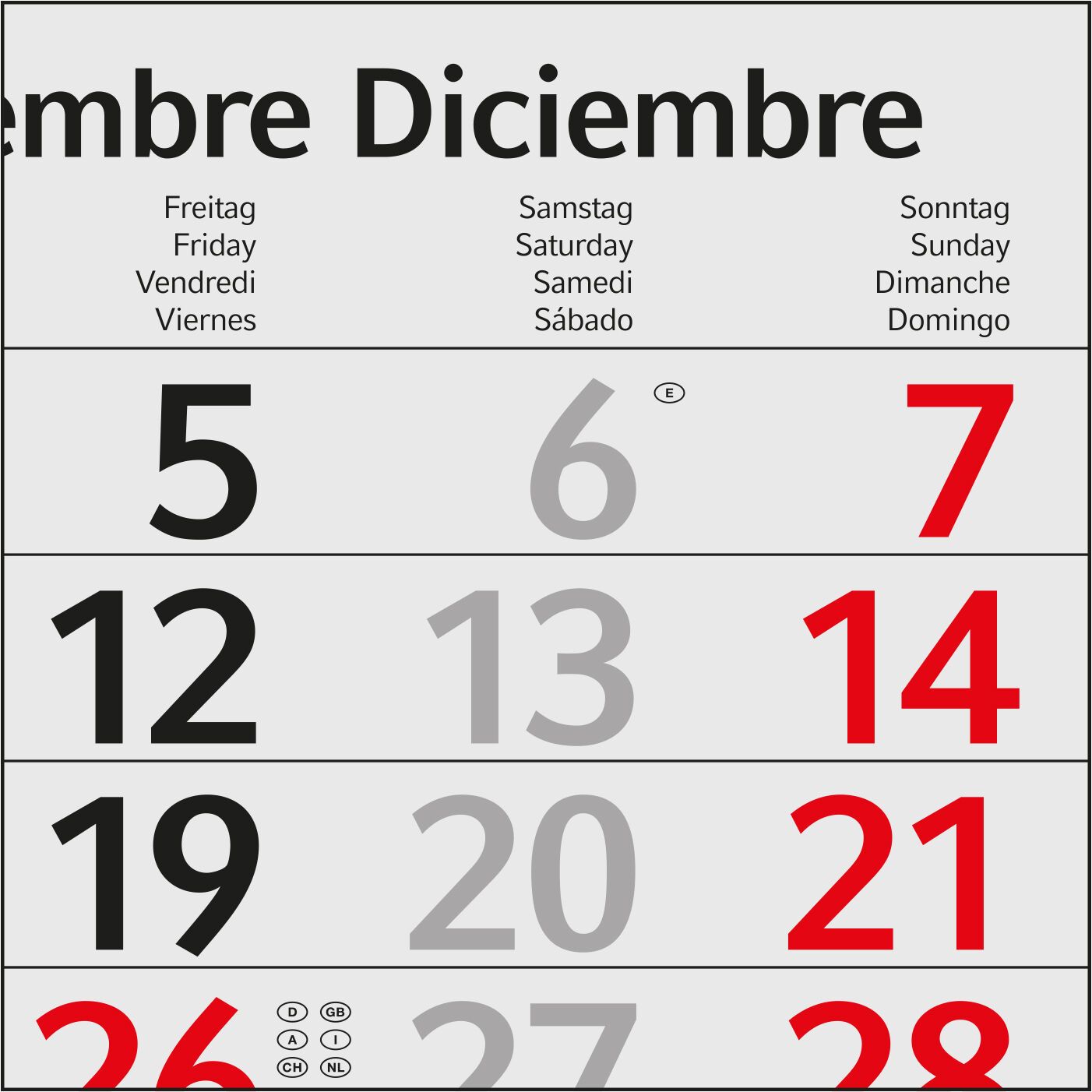 3-Monatskalender Mehrblock Profil 3-462