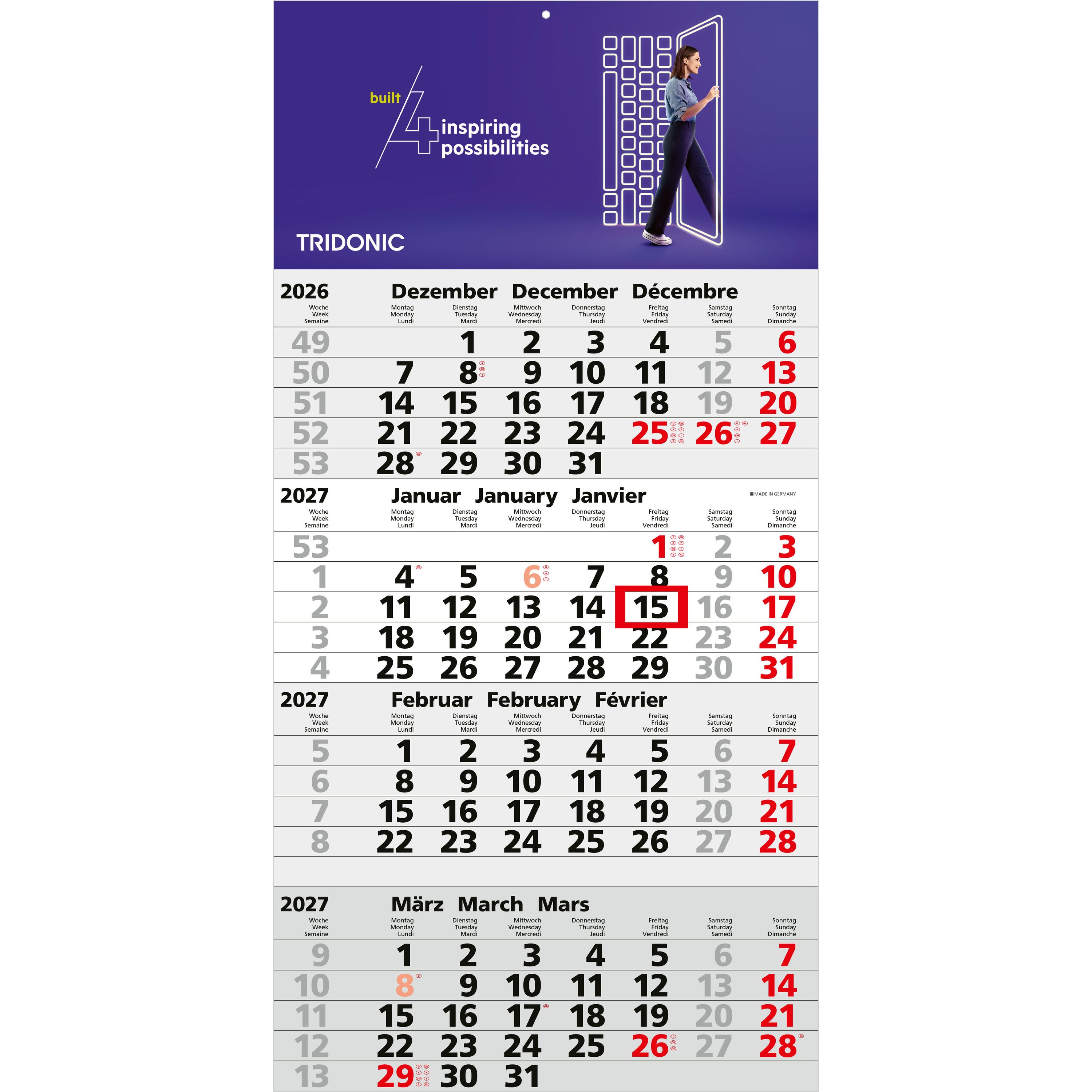 4-Monatskalender Einblatt Mega 4 A-683
