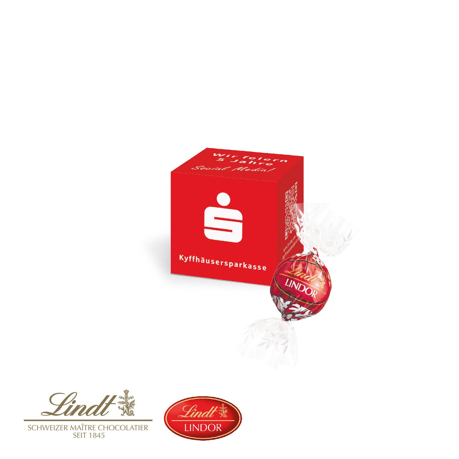 Werbewürfel mit Lindt Lindor Pralinés-368