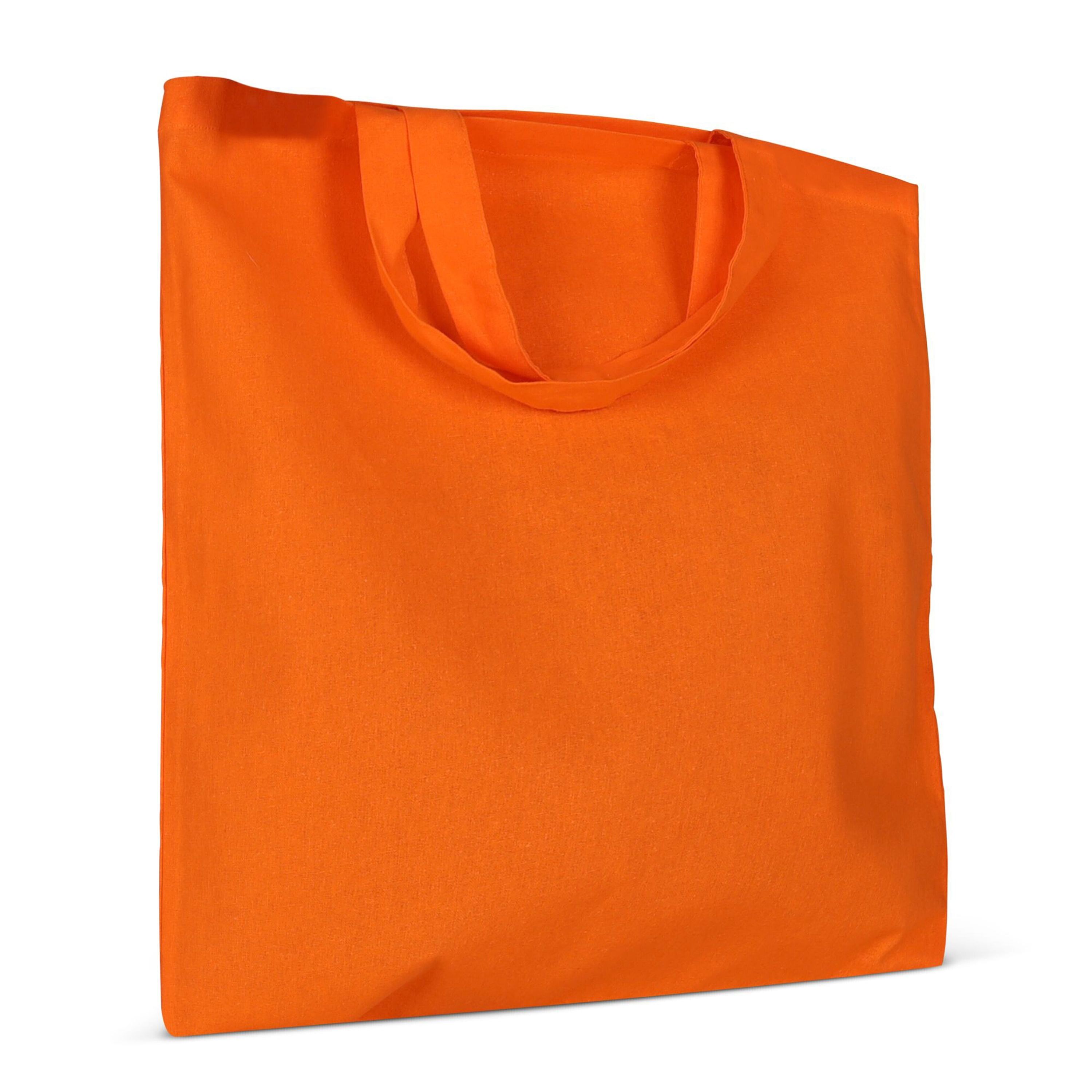 Einkaufstasche OEKO-TEX® 140g/m² 38x42 cm kurze Henkel - orange-763
