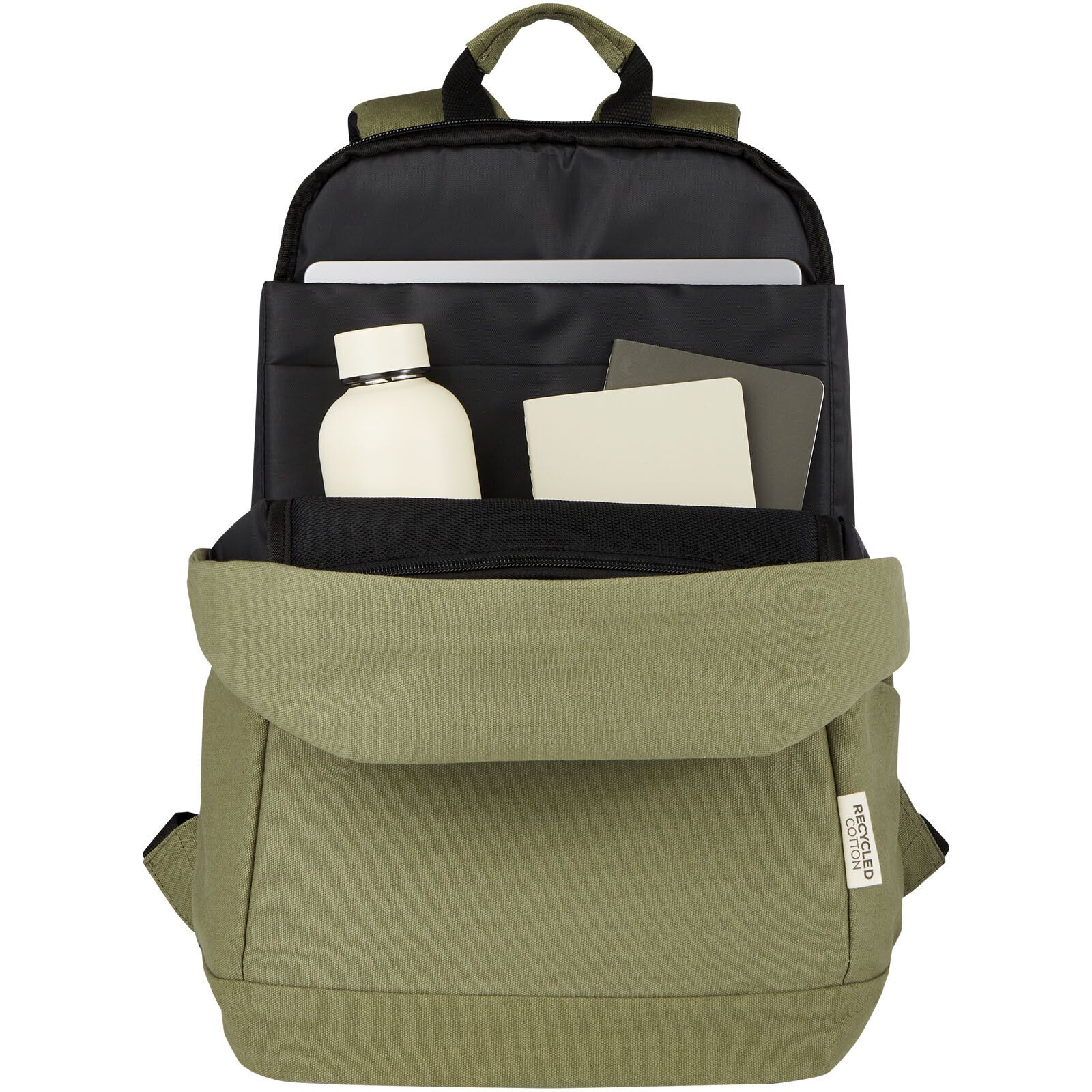 Joey 15,6 Zoll Anti-Diebstahl Laptop Rucksack 18 L aus GRS-recyceltem Canvas - olive-832