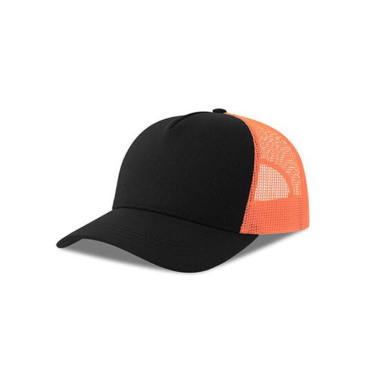 Rapper Cotton-S Cap - black - orange fluo-810