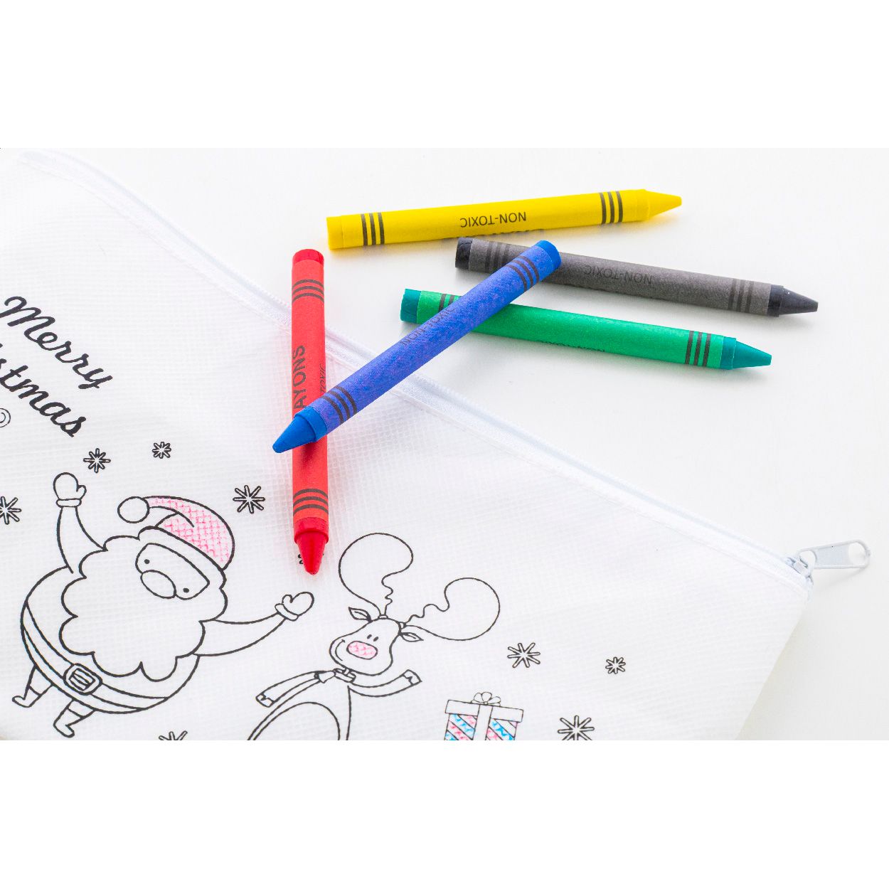 Julfar Draw Weihnachts-Stifteetui zum Ausmalen - weiß-756