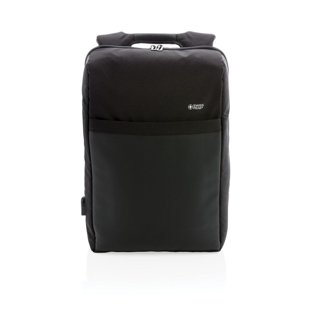 Swiss Peak 15" Anti-Diebstahl RFID & USB Rucksack - schwarz-609