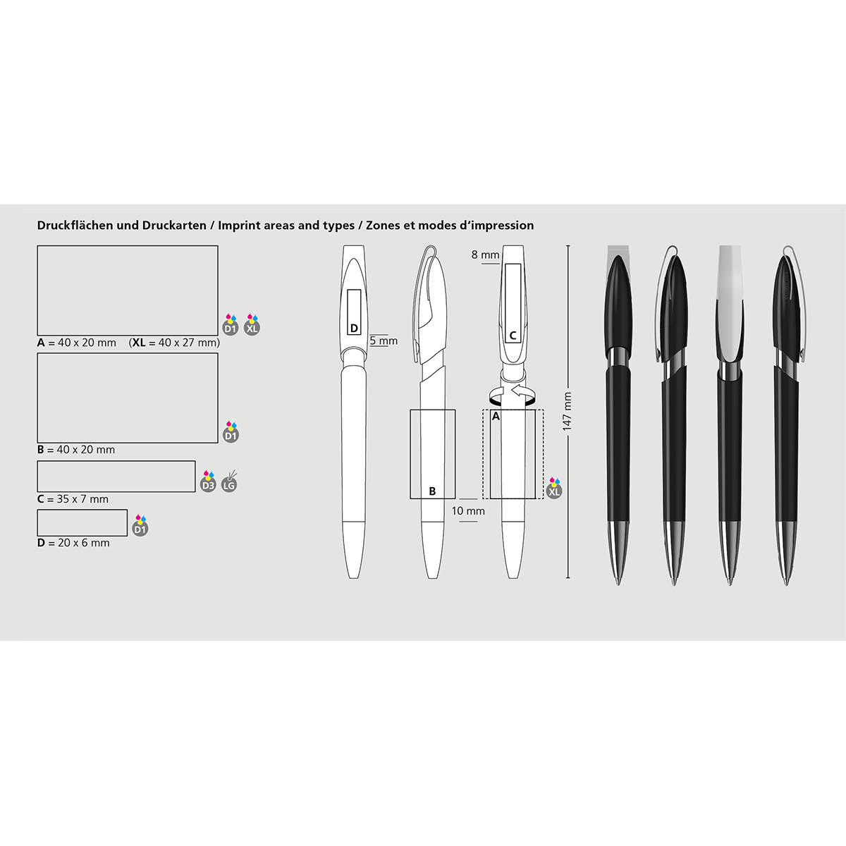 Druckkugelschreiber Rodeo high gloss MMn - dunkelgrün-323